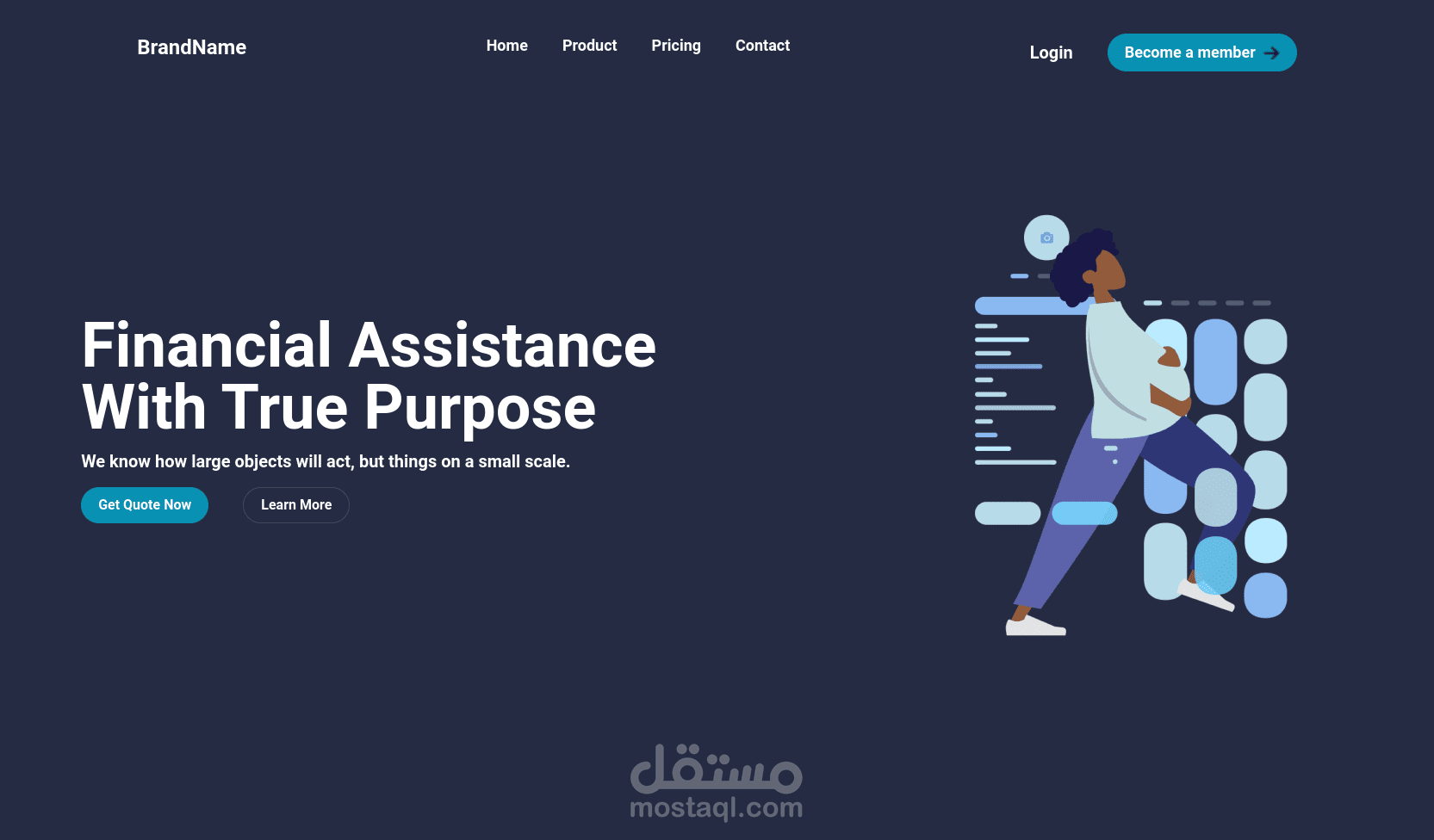 Financial Assistance landing page