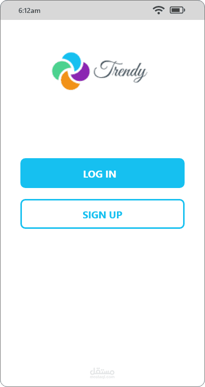 Log In and Sign up  Pages for mobile application