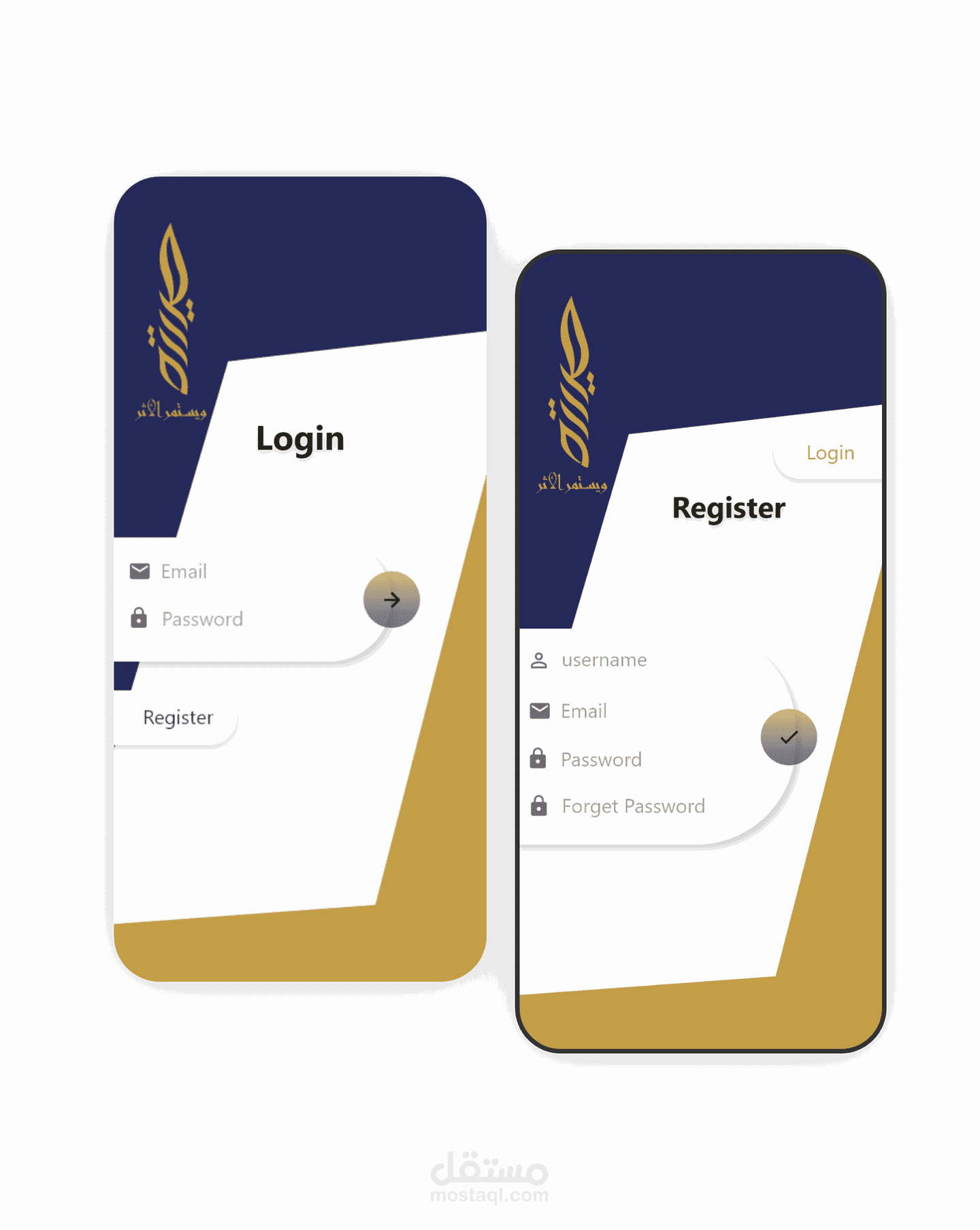 login & regestar ui design