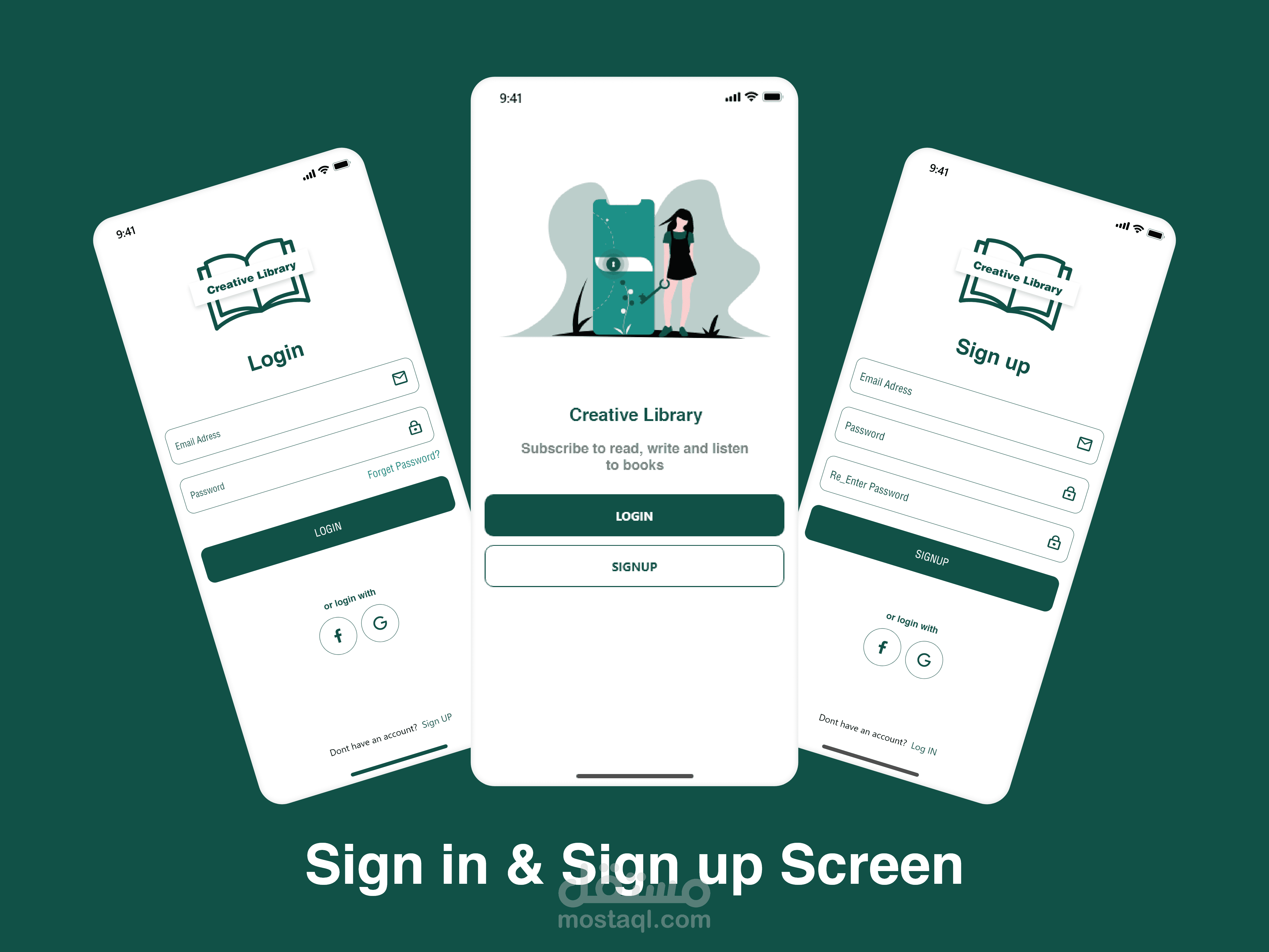 login & regestar ui design