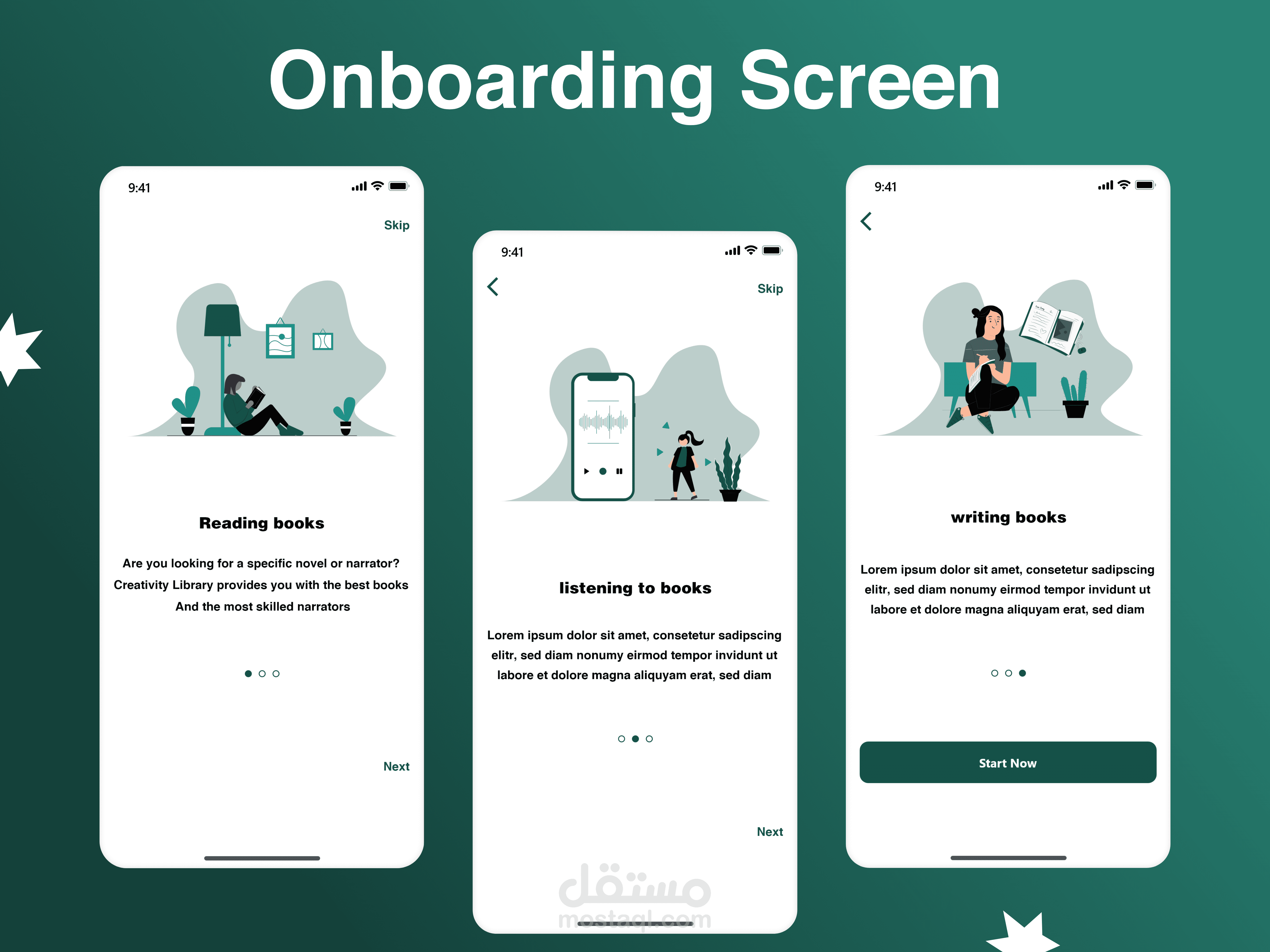 onboardibg screens
