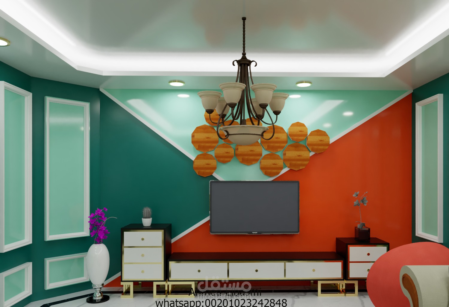 تصميم داخلى صالون