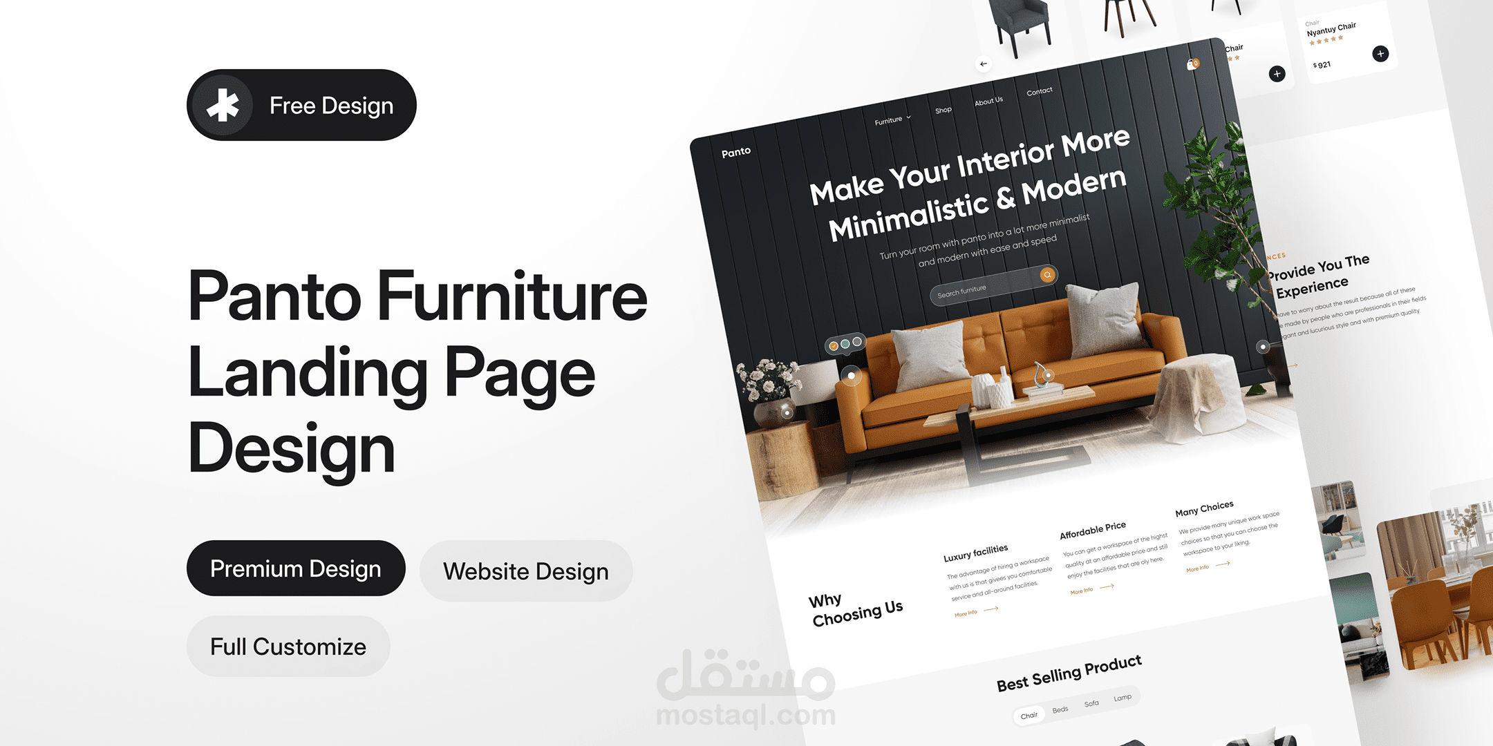 Panto Furniture Landing Page Design