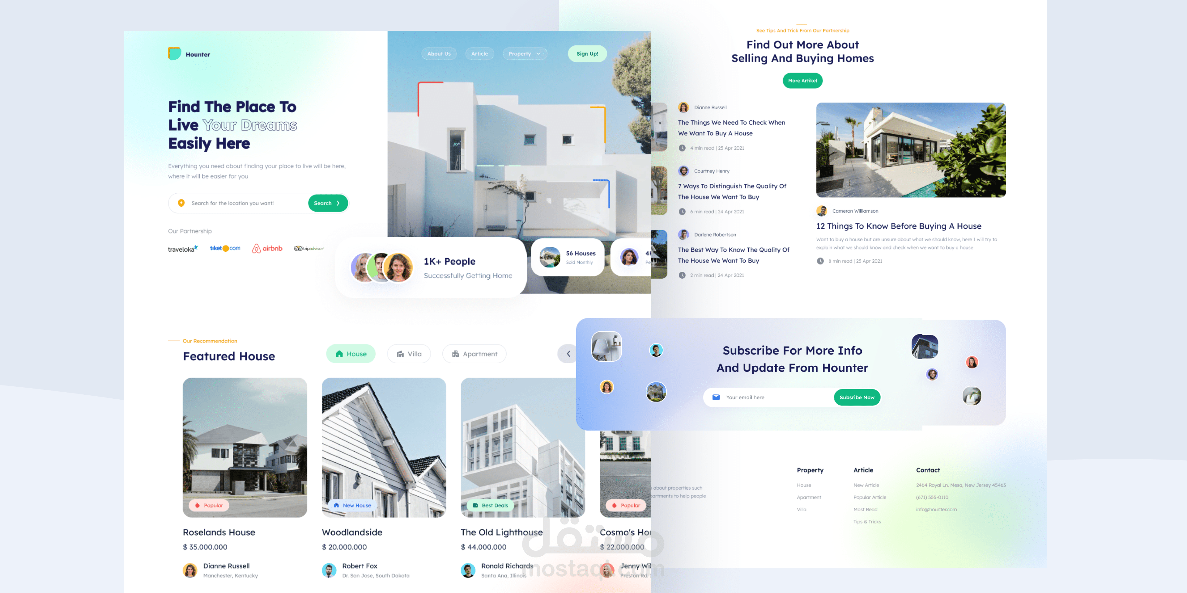 Hounter Real Estate Website Design