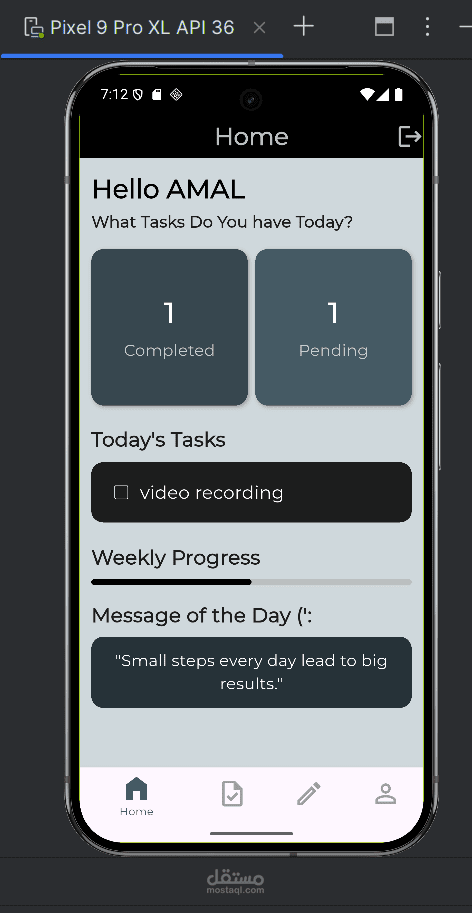 To Do list Mobile Application using Flutter