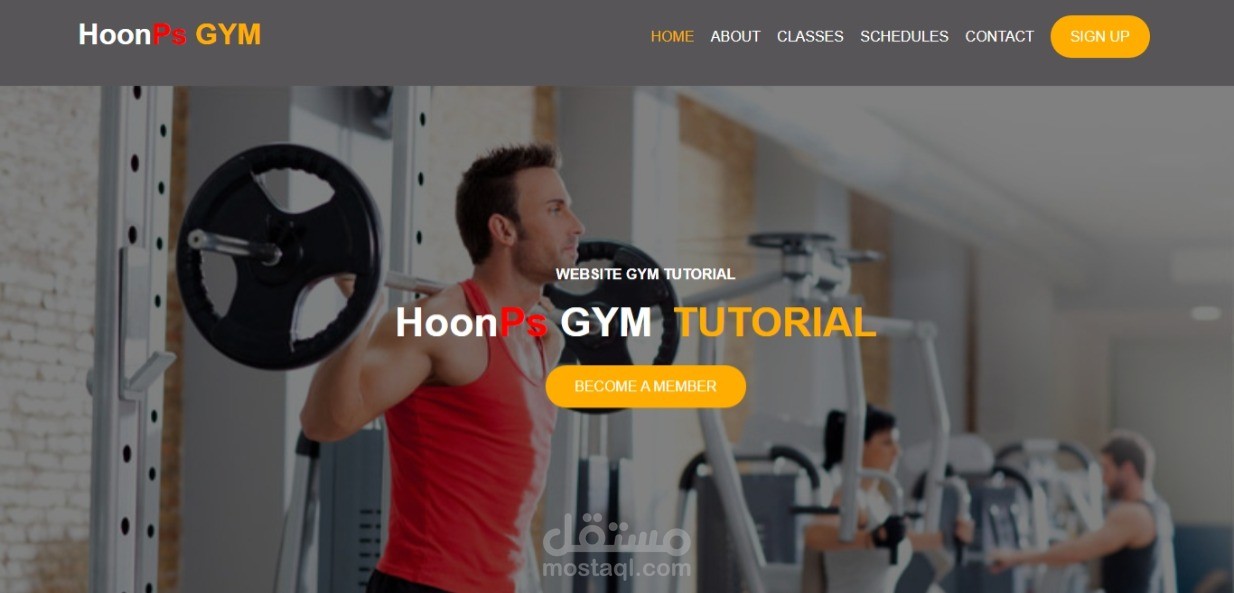 تصميم نادي رياضي { GYM } .