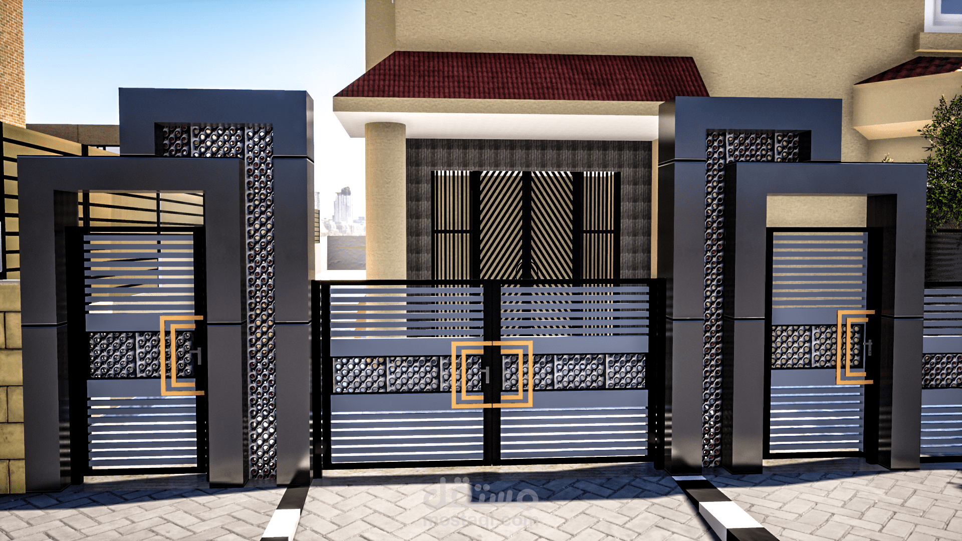 سور فيلا معدني