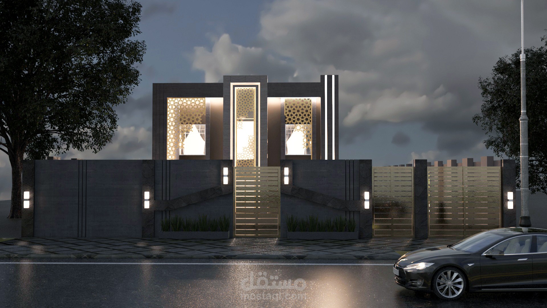 تصميم لواجهة فيلا نيوكلاسيك