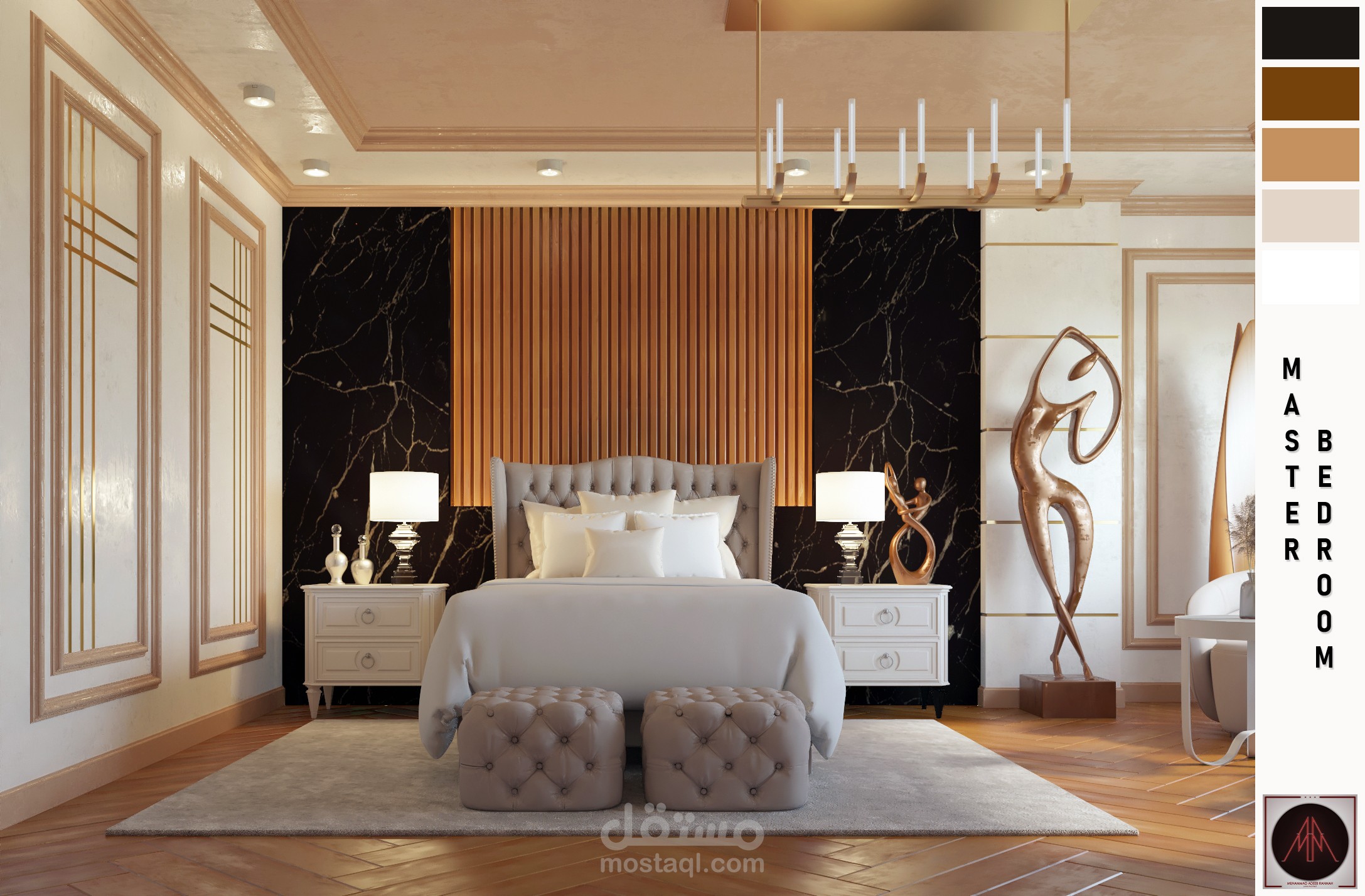تصميم داخلي لغرفة نوم