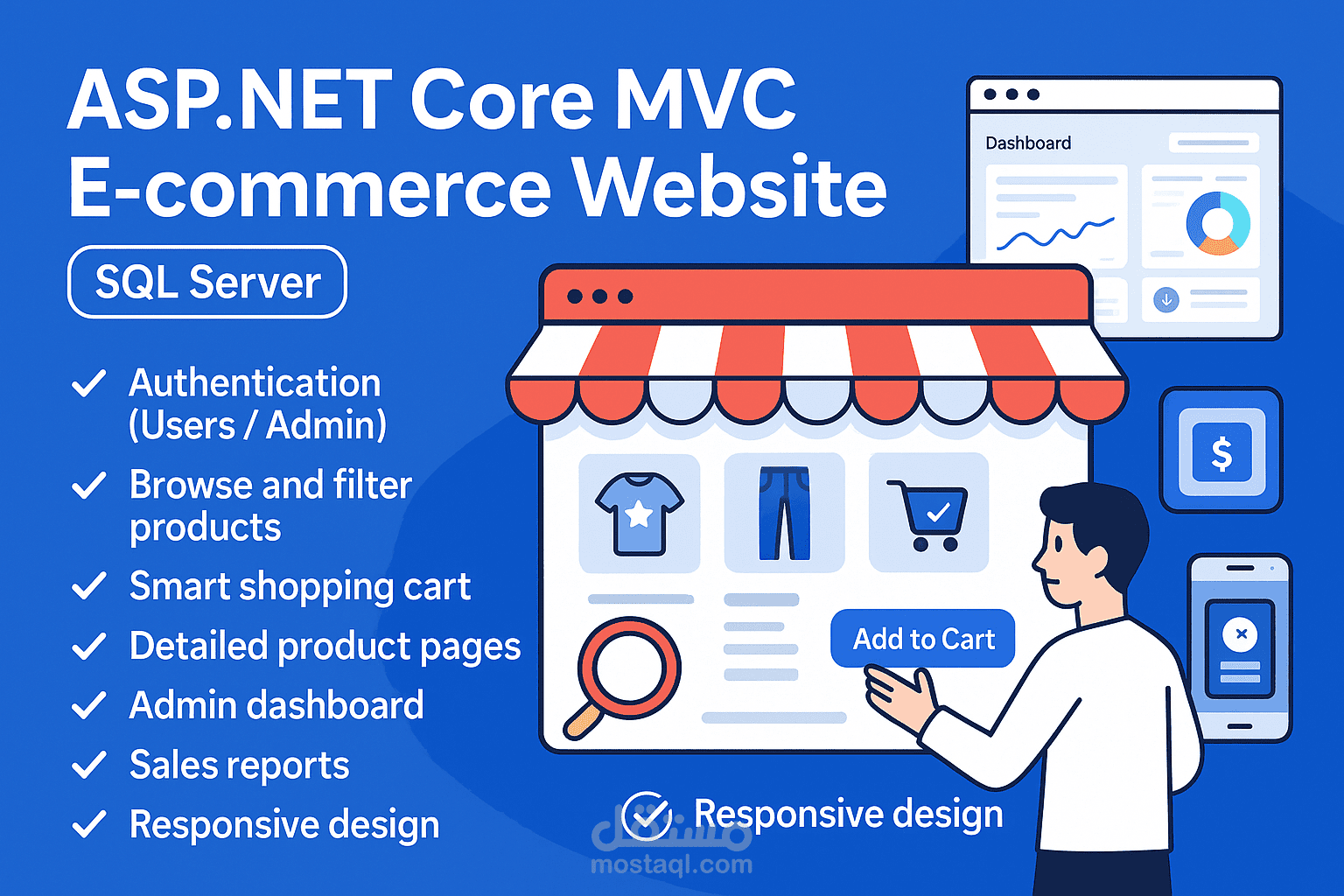 متجر إلكتروني احترافي - ASP.NET Core MVC