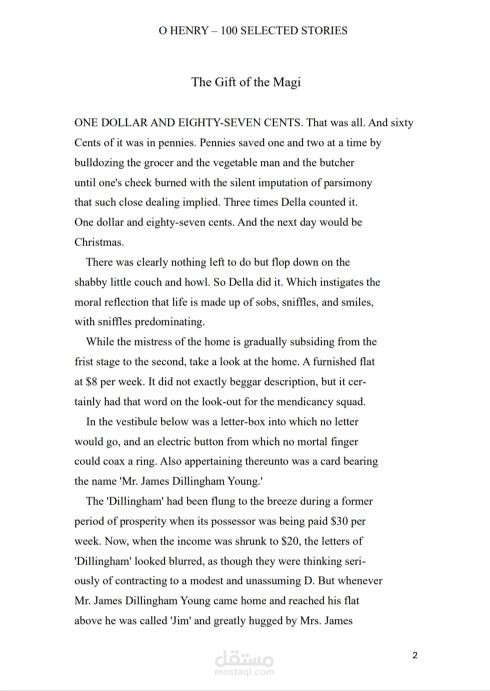 Short stories retyping