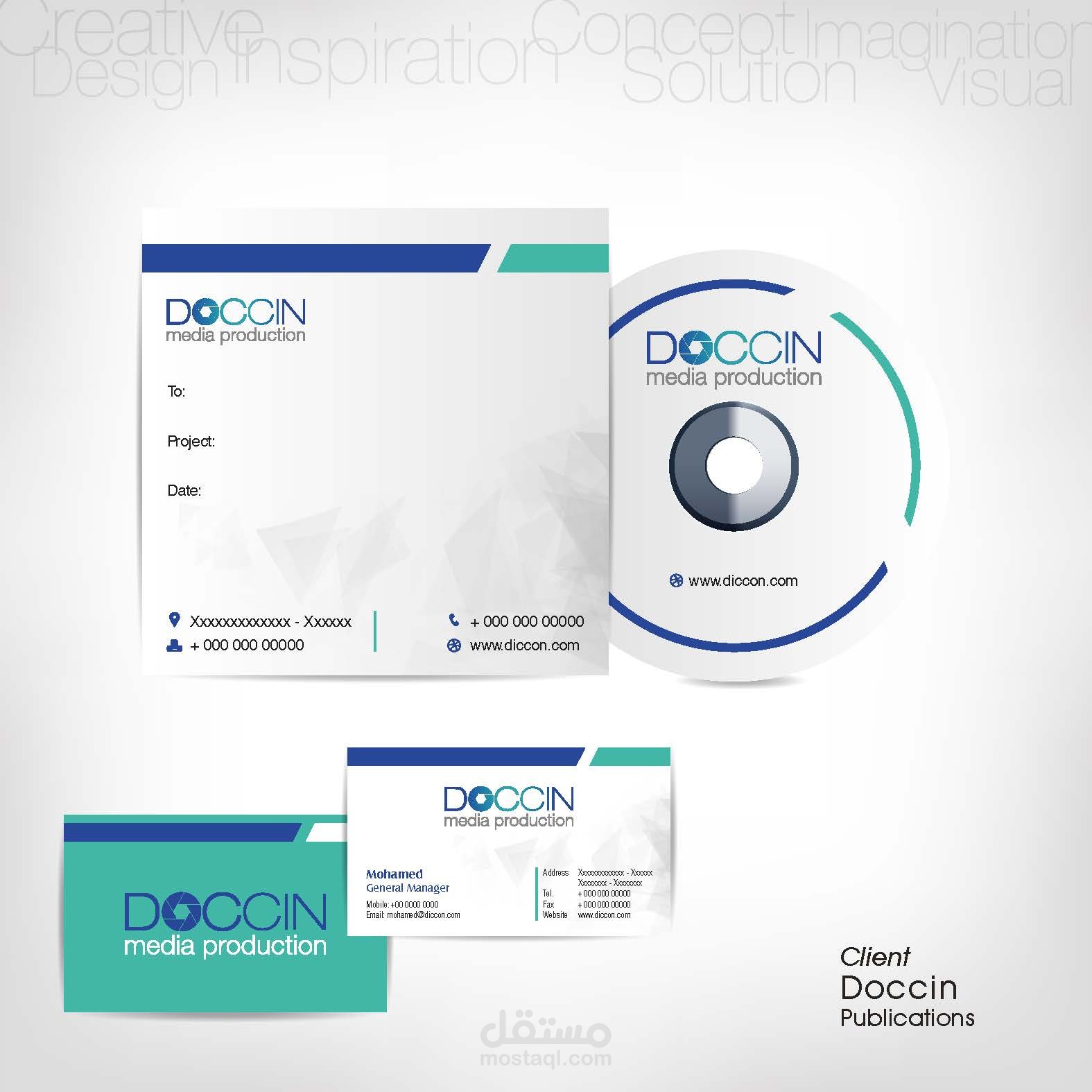 تصميم هوية بصرية لشركة Doccin للانتاج السينمائي