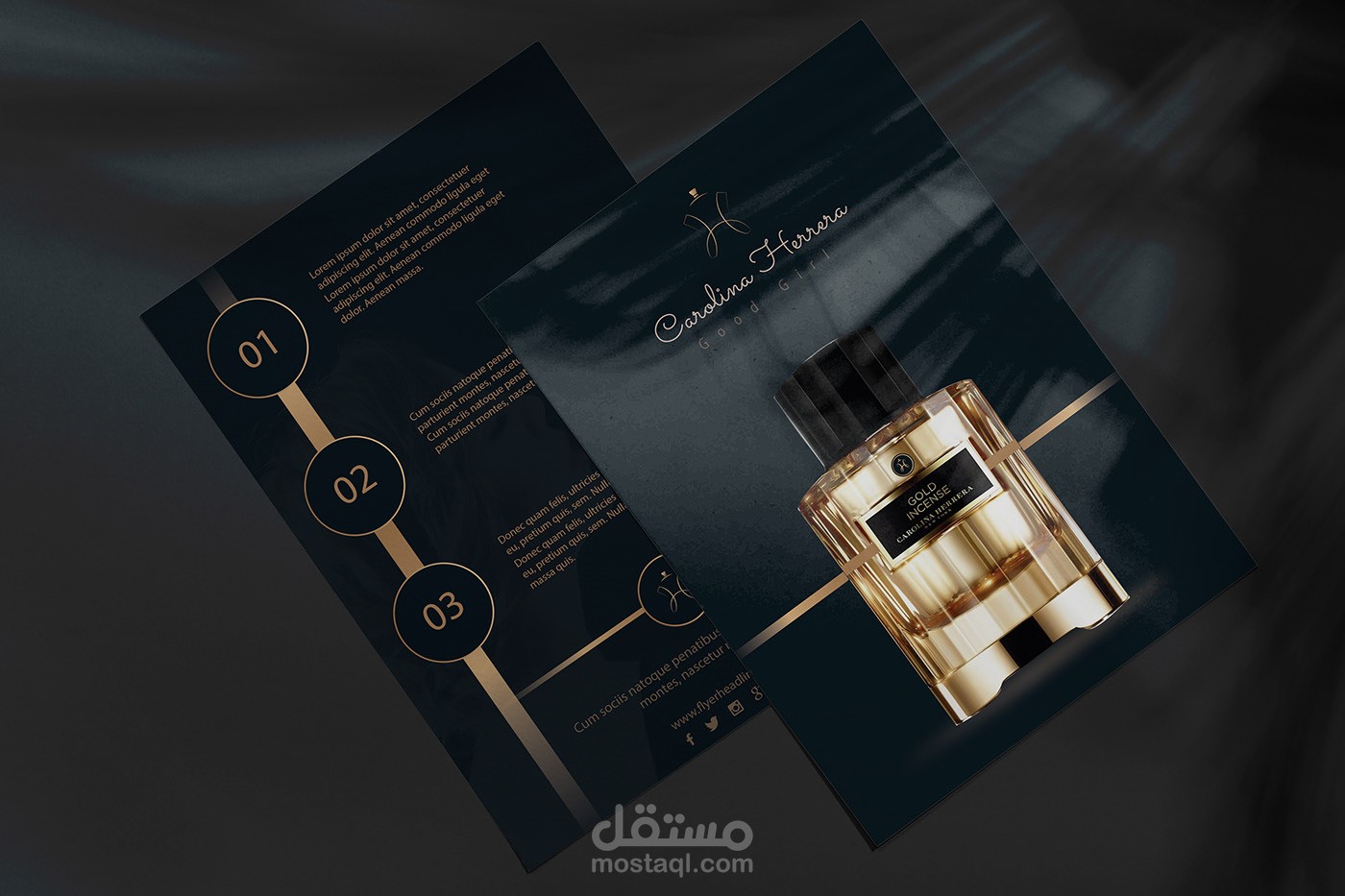 تصميم فلاير لشركة كارولينا هييريا للعطور