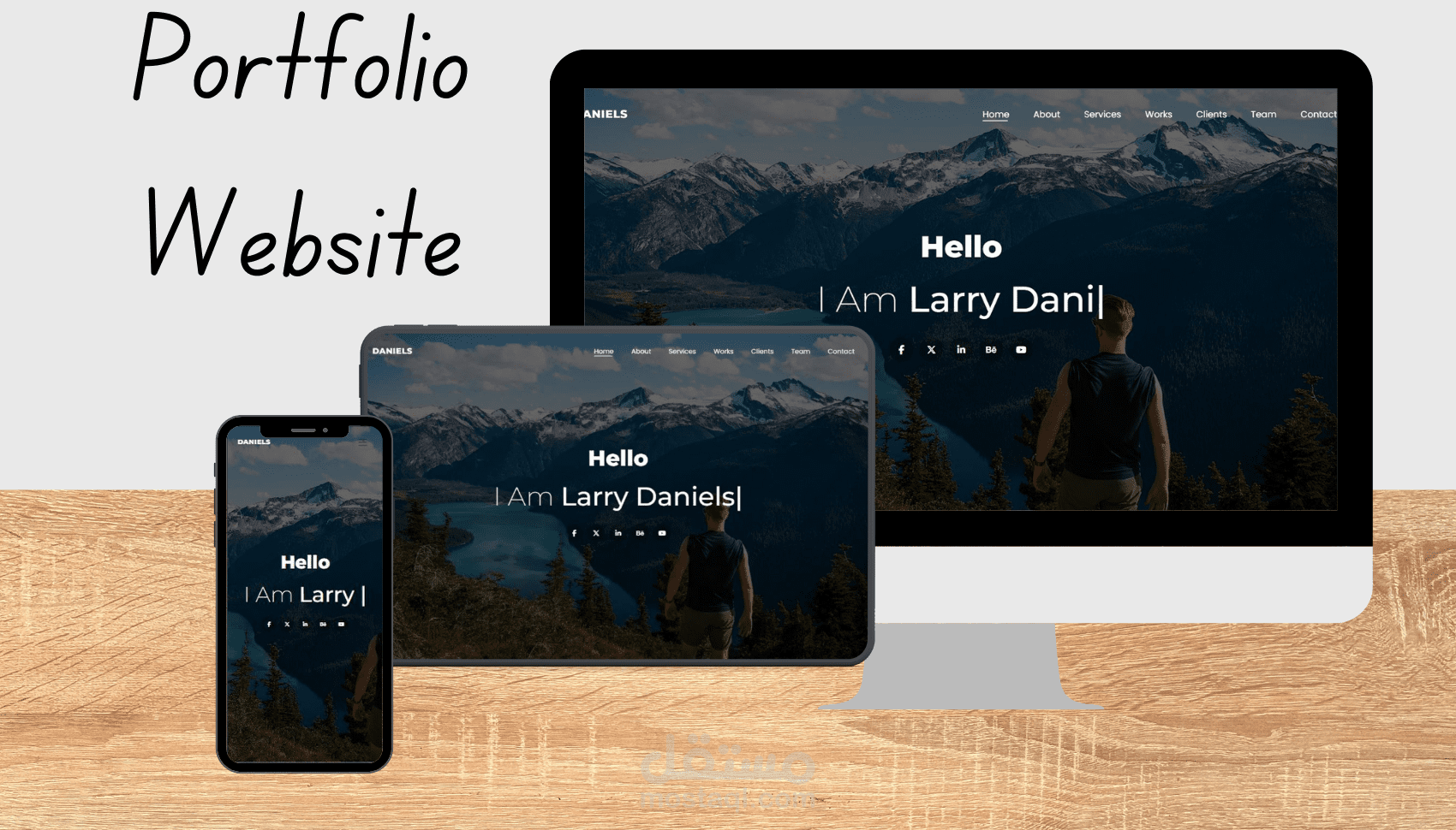Personal Portfolio Website – موقع بورتفوليو شخصي احترافي باستخدام HTML, Bootstrap