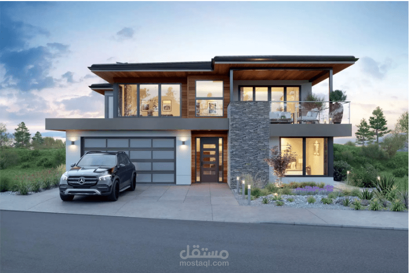 تصميم فيلا سكنية عصرية