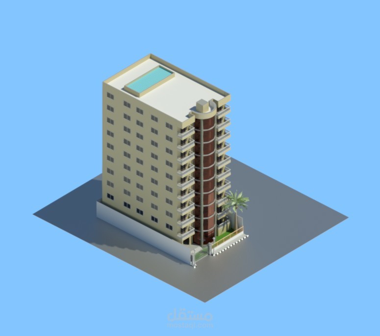 تصميم برج سكني وفندقي