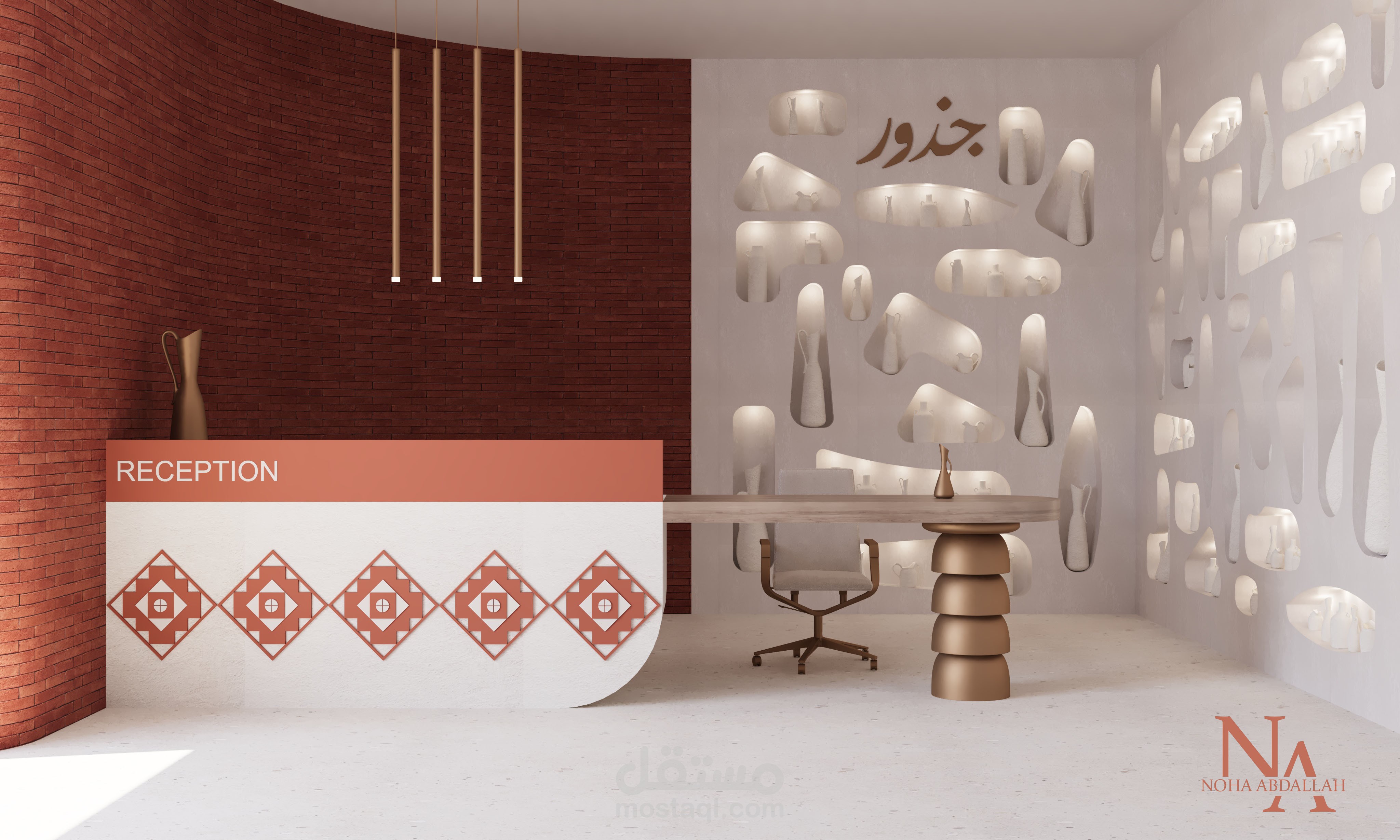 تصميم استقبال متحف جذور
