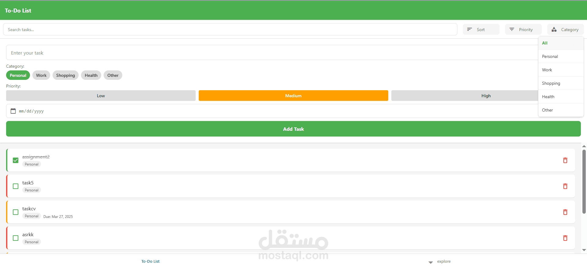 Cross-Platform To-Do List App Using React Native & Expo