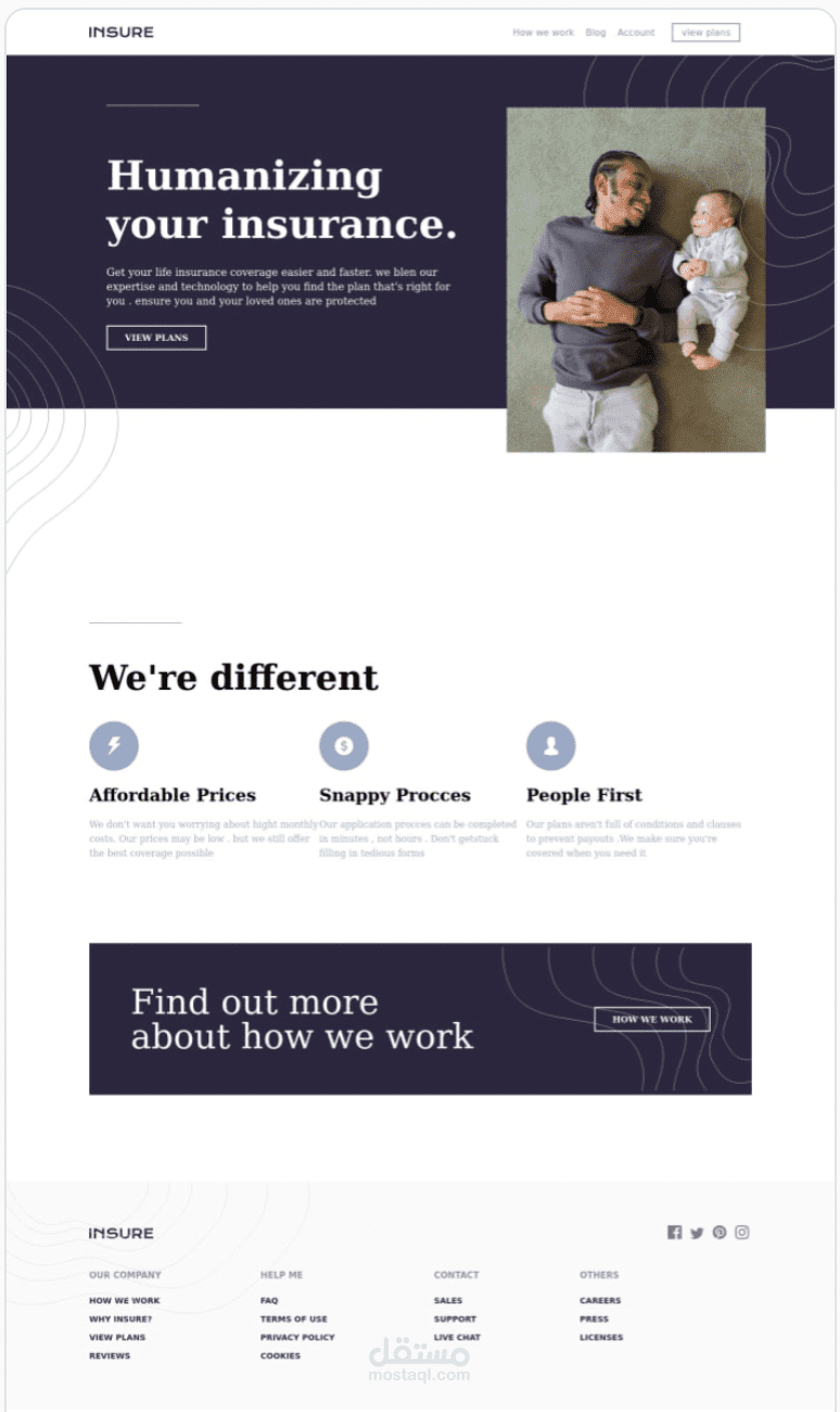 website insure موقع لمؤسسة