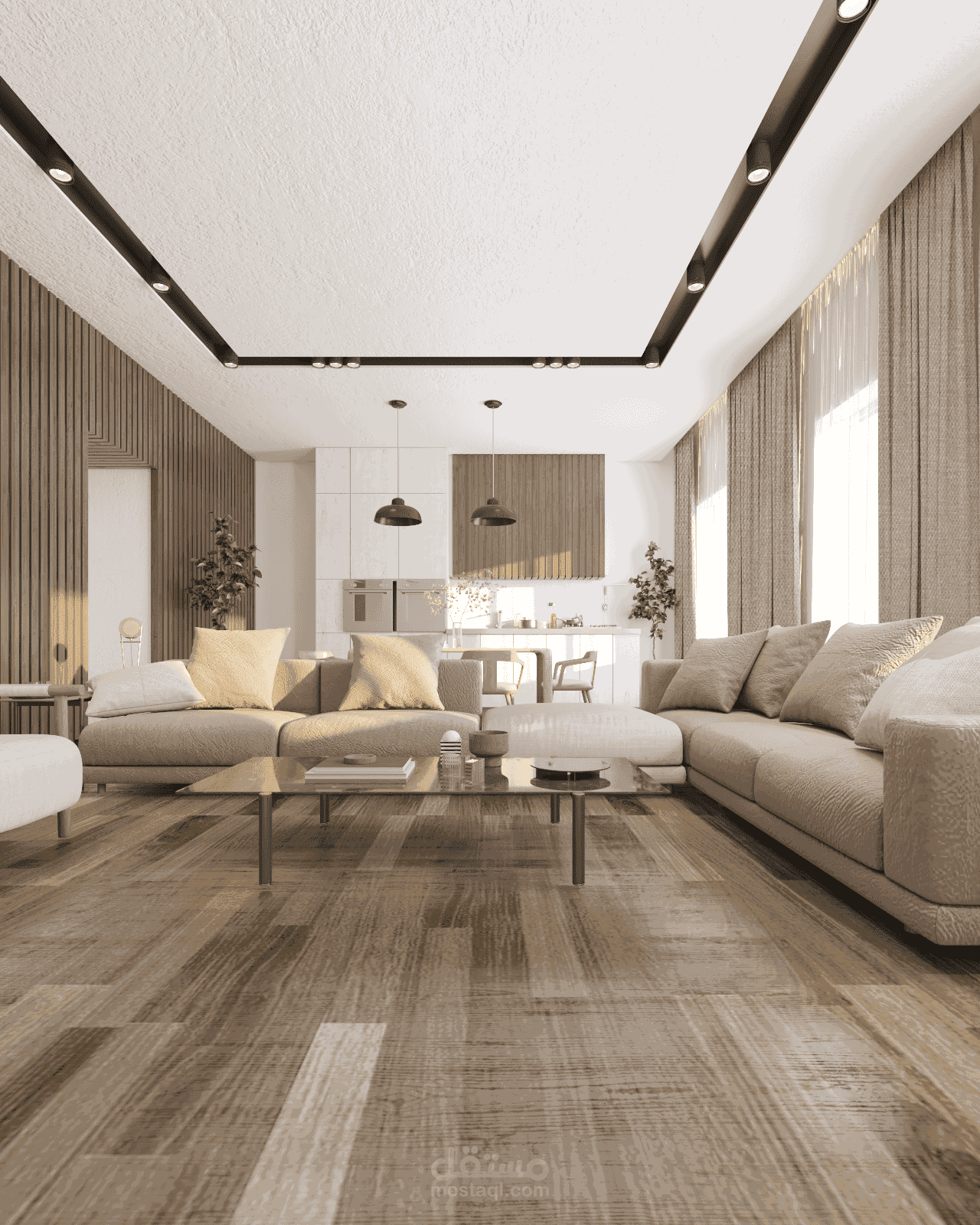 تصميم مطبخ مع ركن للطعام