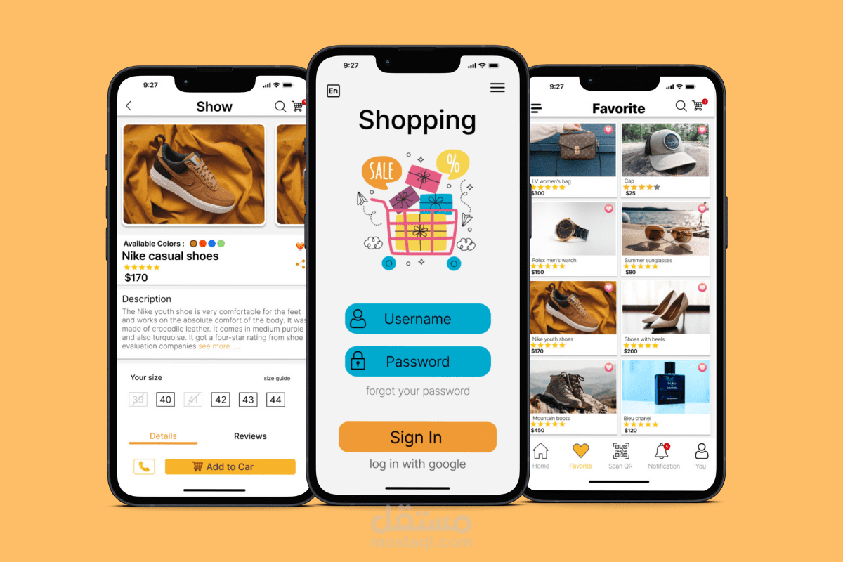 تصميم ui / ux احترافي لمتجر الكتروني