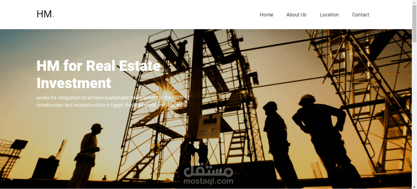 موقع لشركة مقاولات وانشائات