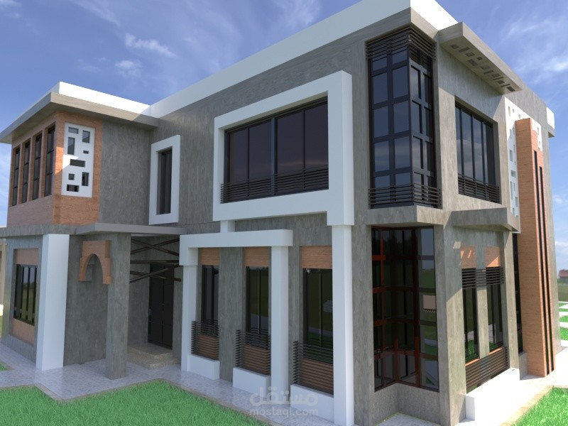 تصميم معمارى داخلى وخارجى فيلا