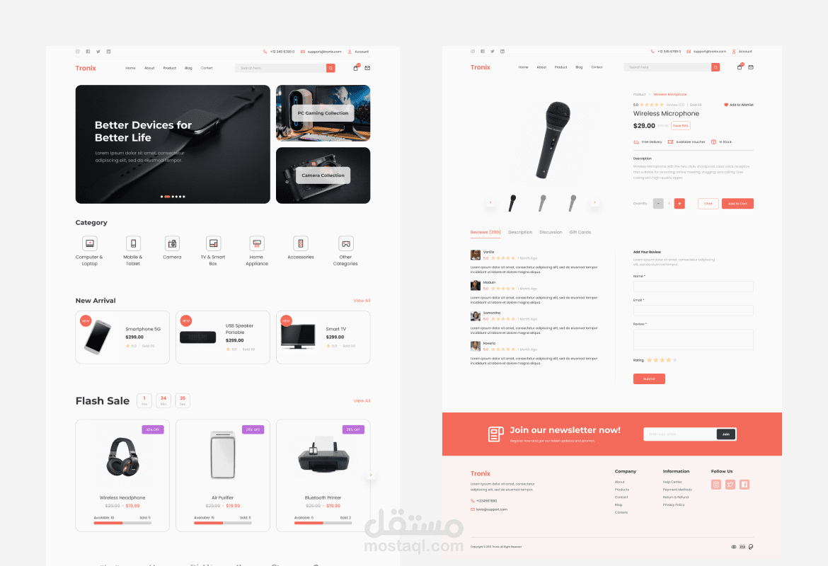 eCommerce page