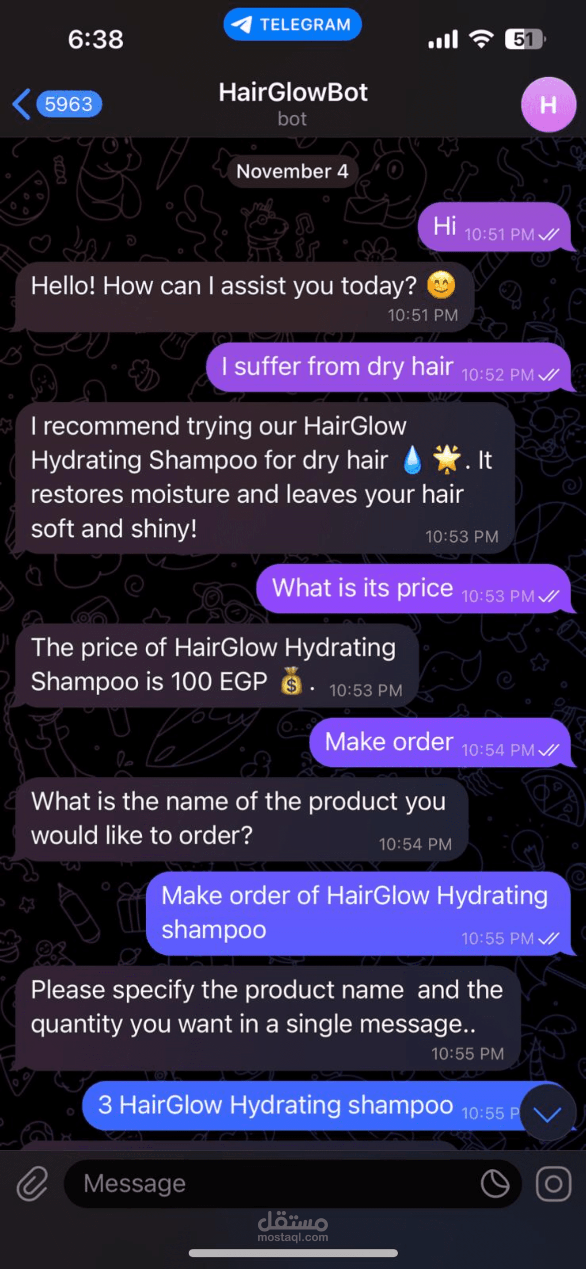 HairGlow Chatbot AI