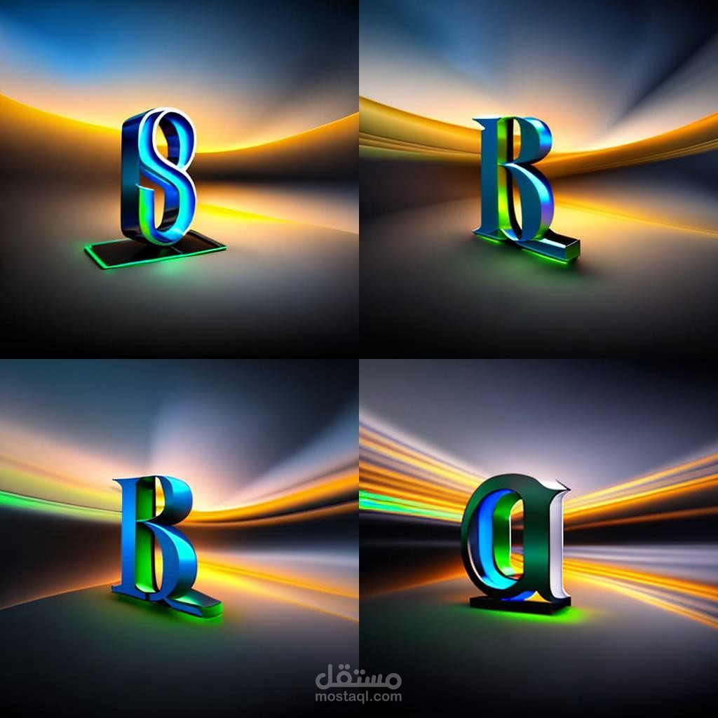 عمل LOGO بشكل احترافى شركة بحرف ال B