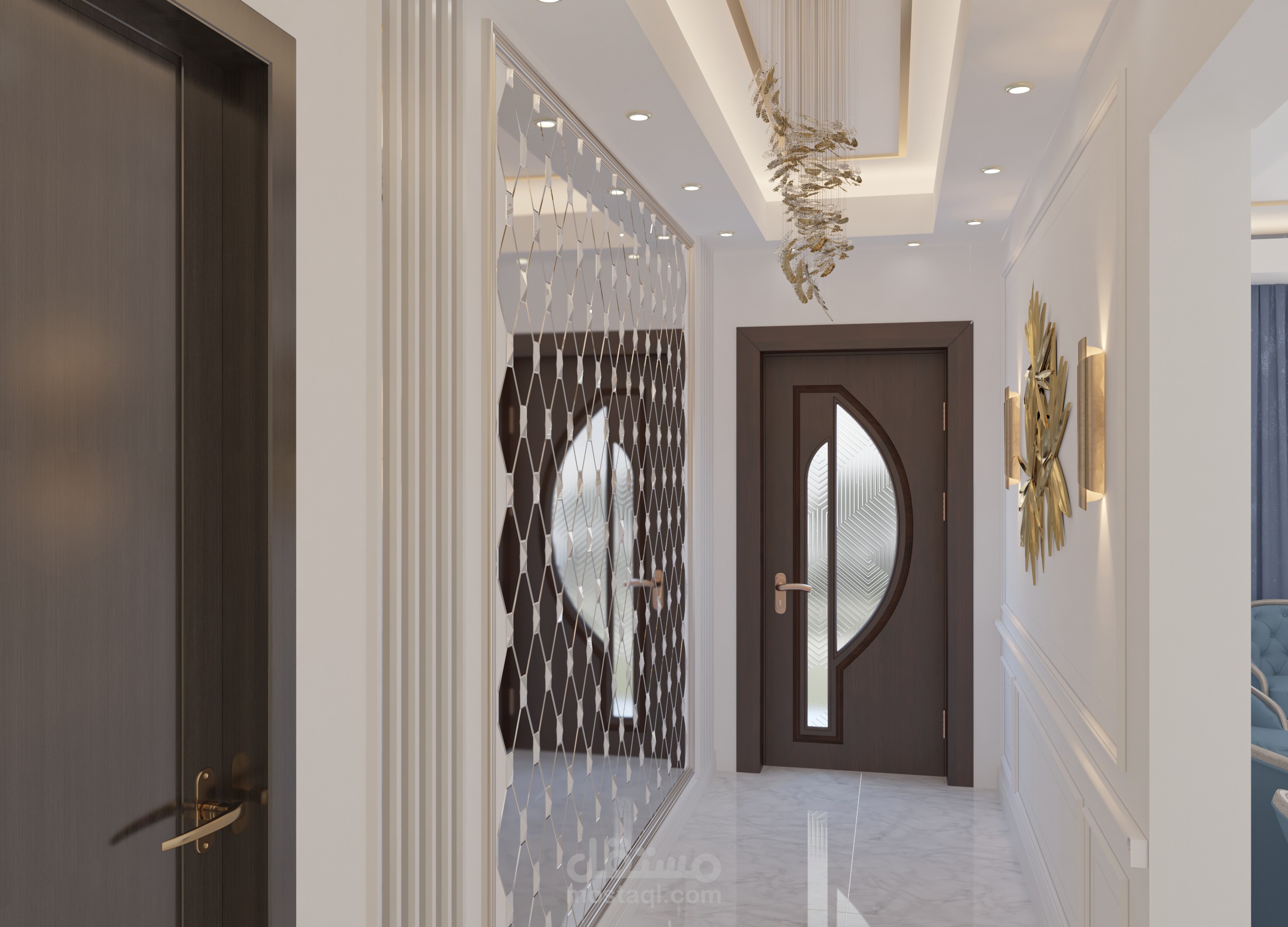 تصميم مدخل مجلس لعميل بالمملكة العربية السعودية