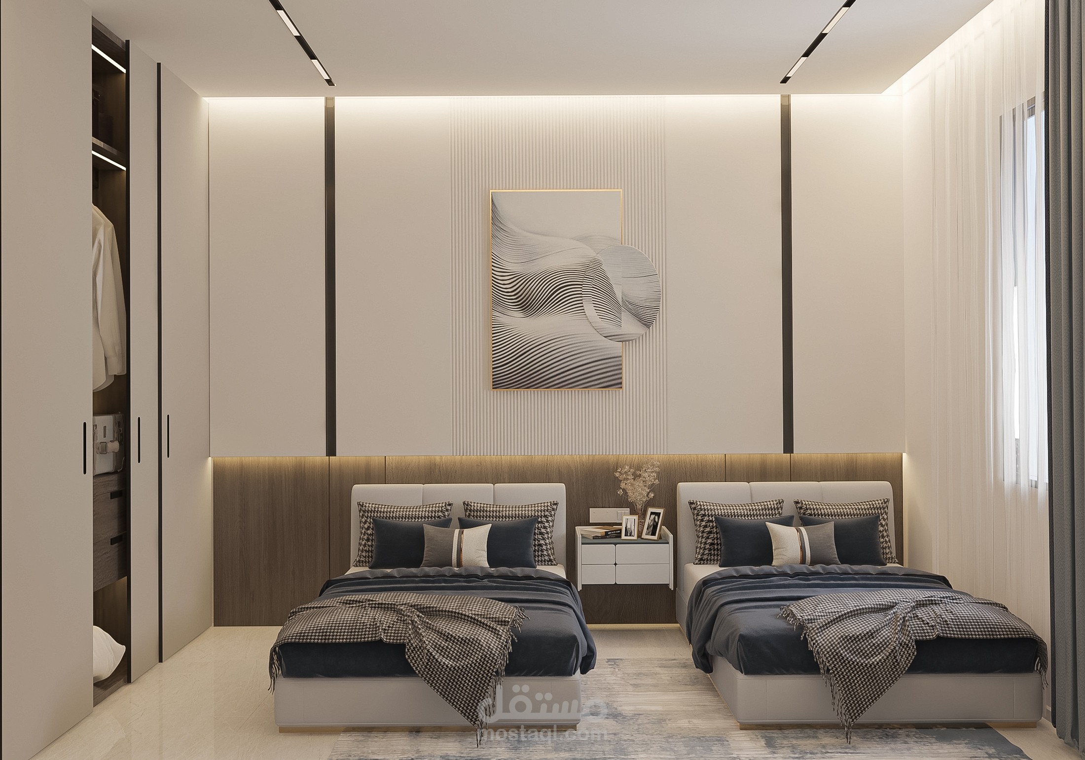 تصميم غرف نوم مودرن بالمملكة العربية السعودية