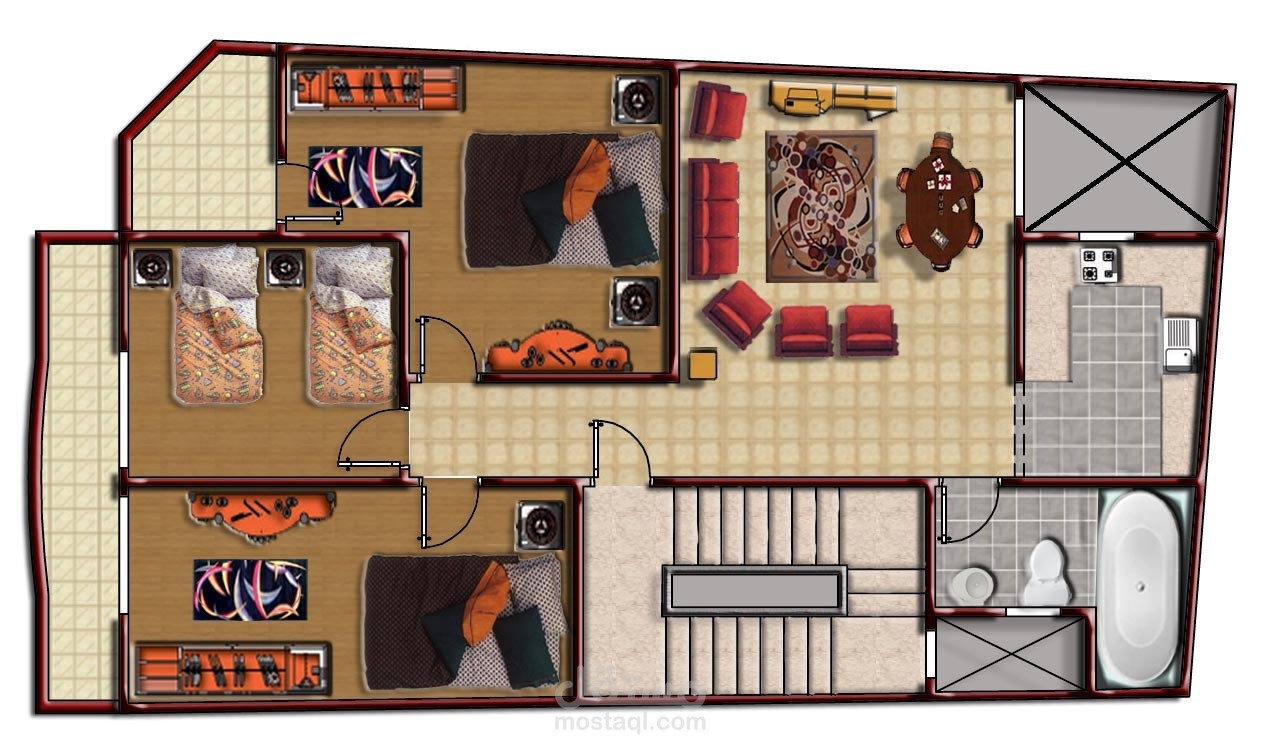 اظهار مسقط افقي