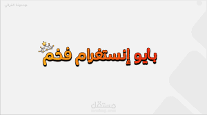 كتابة محتوى للبايو الخاص بصفحةالانستغرام