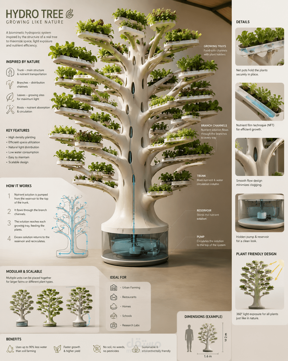 Hydro Tree – Biomimetic Hydroponic System Design