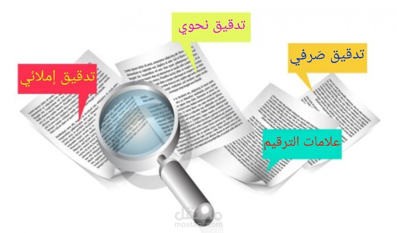 تدقيق لغوي ونحوي وإملائي وتنسيق نصوص في برنامج الوورد