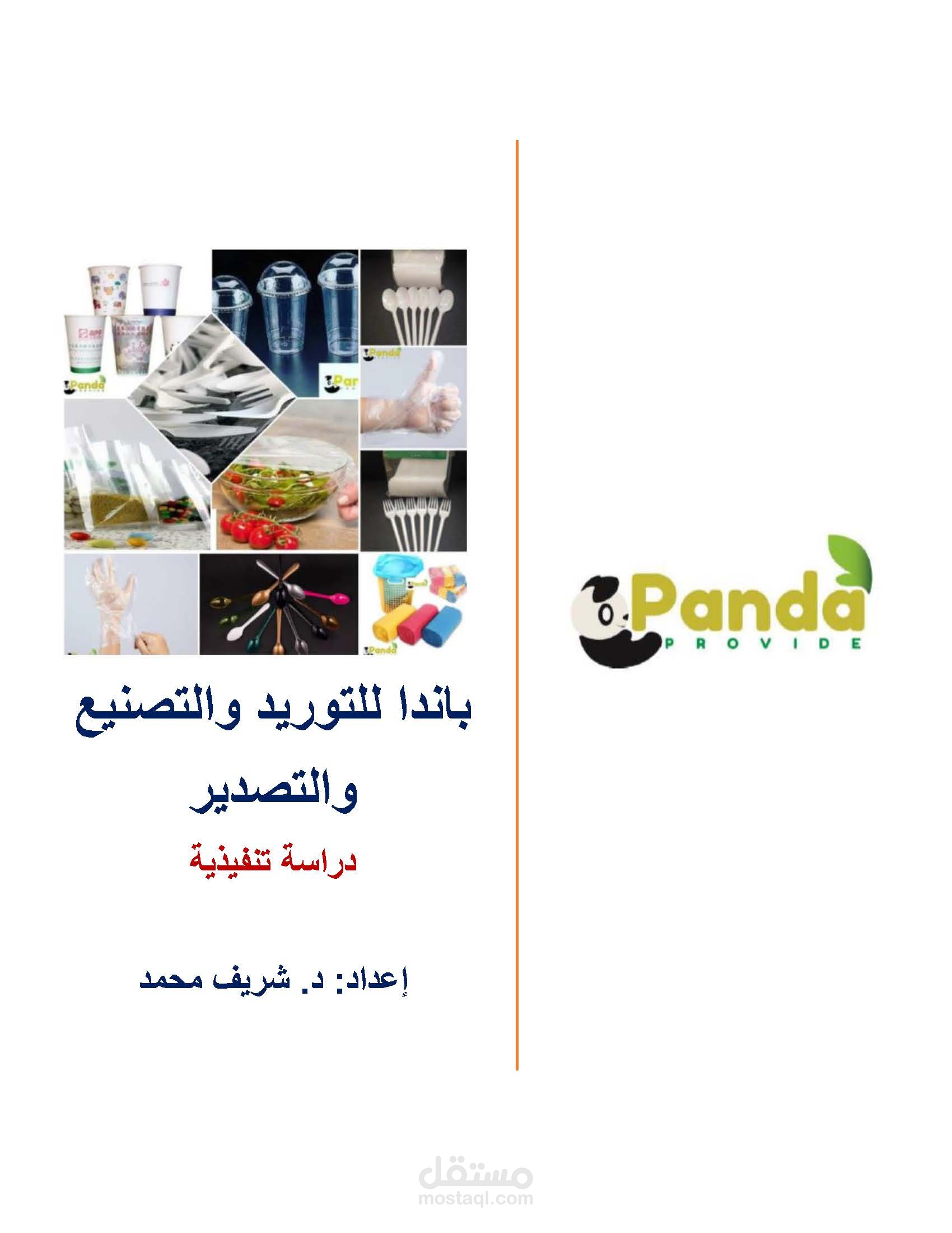 دراسة تنفيذية لشركة باندا للتوريد والتصنيع والتصدير