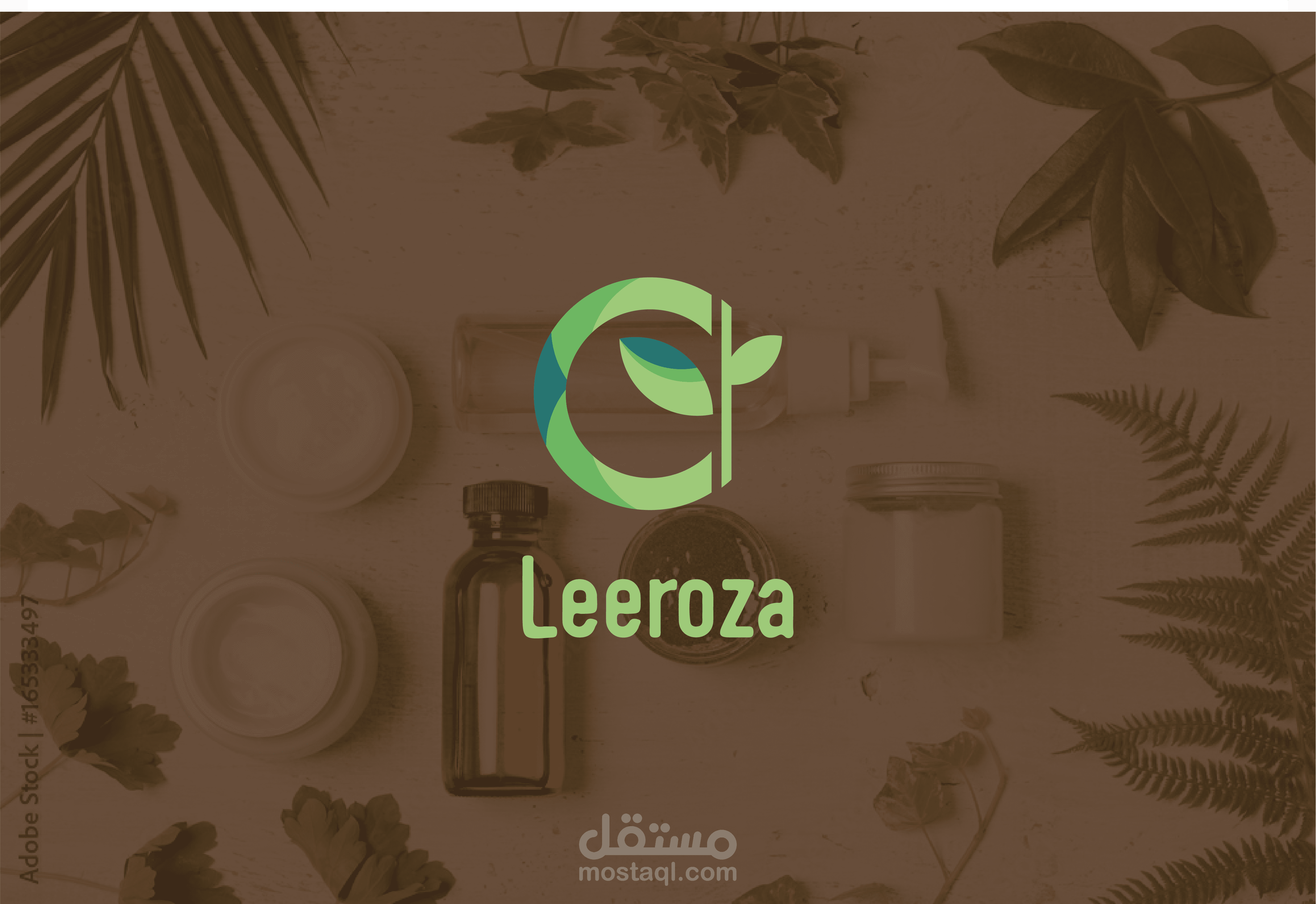 الهوية البصرية لشركة "Leeroza" متخصصة في صناعة الكولونيا