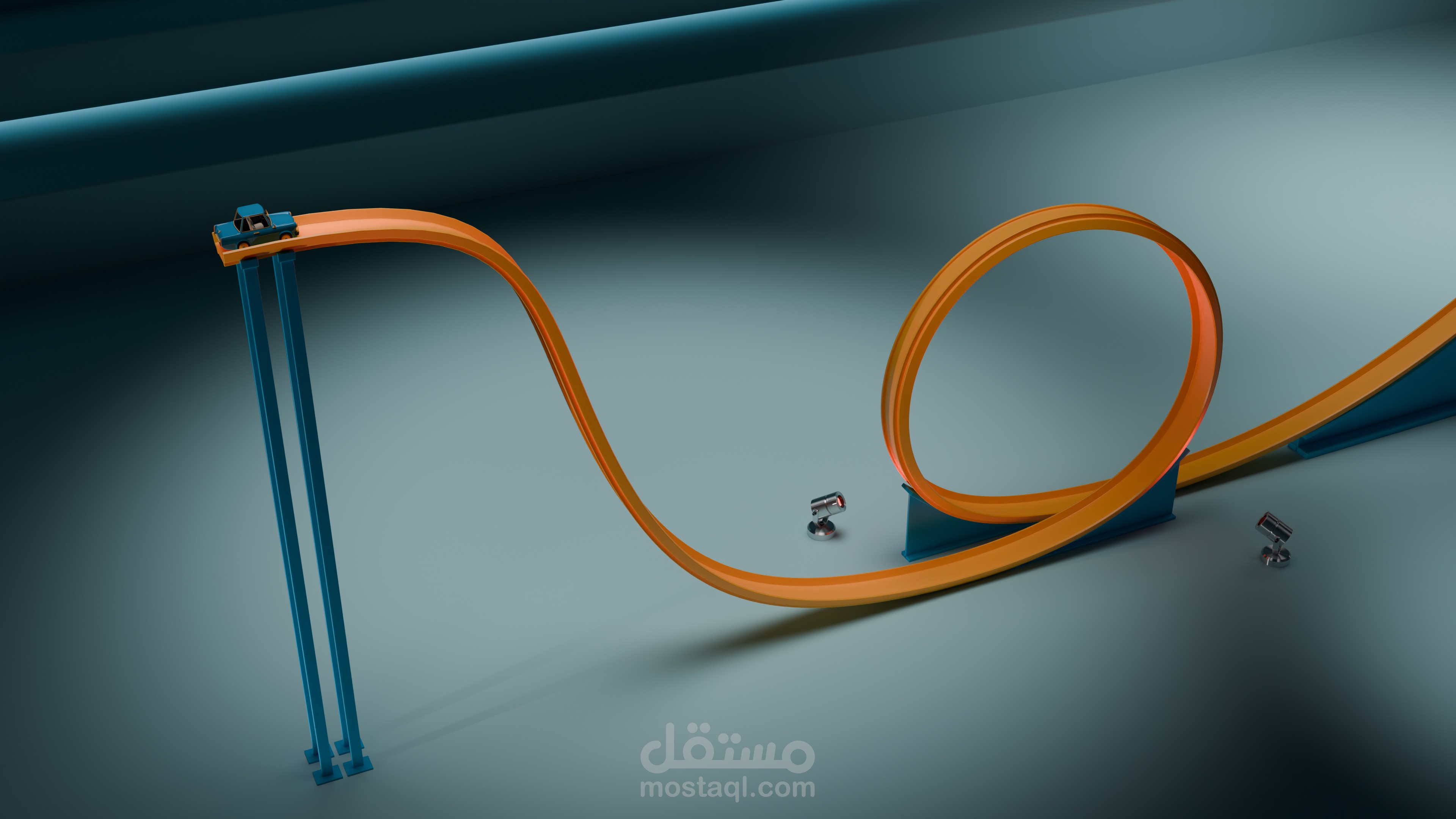 انيميشن عربة سباق لعبة