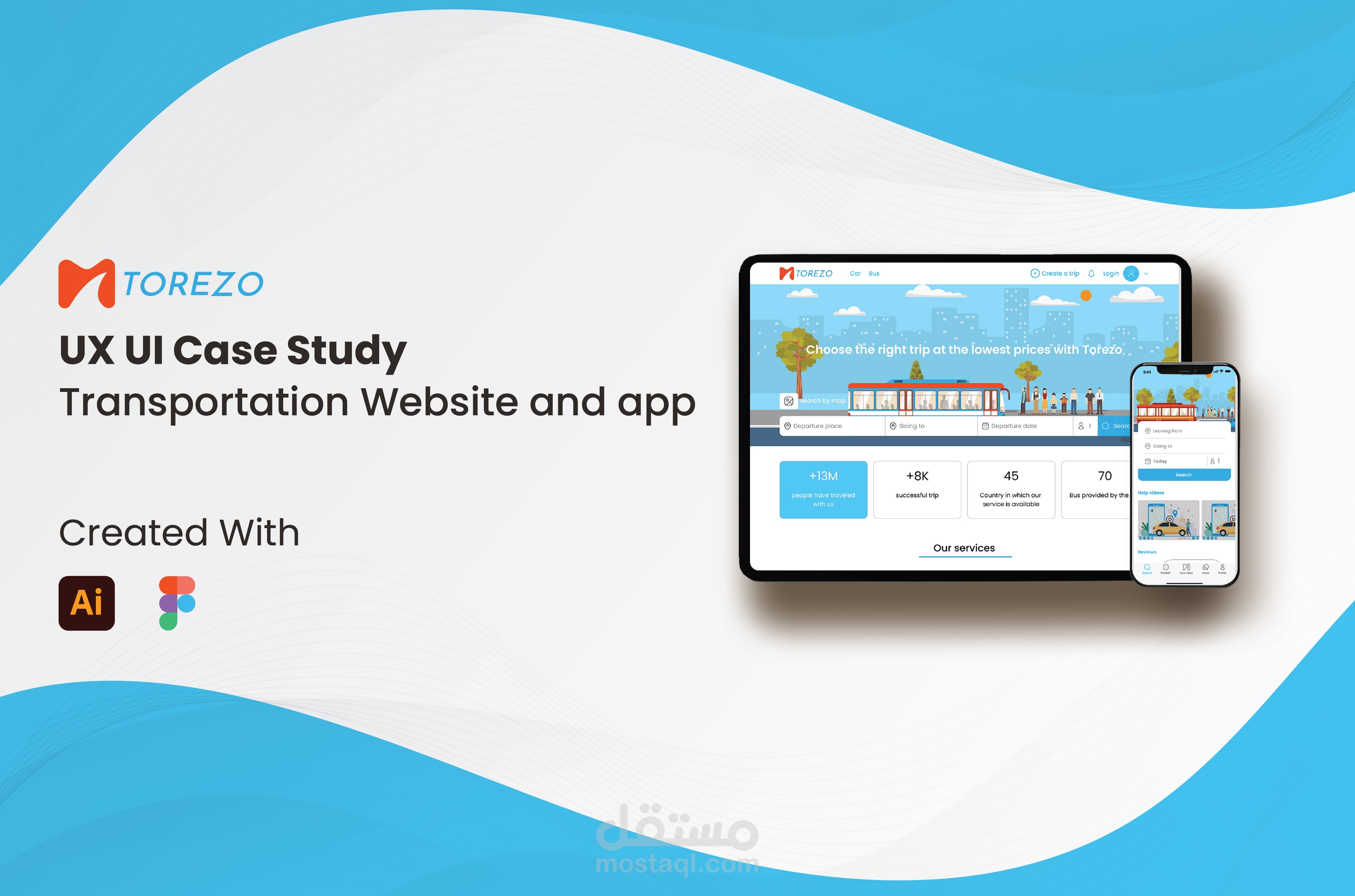 UX UI Transportation Website and app