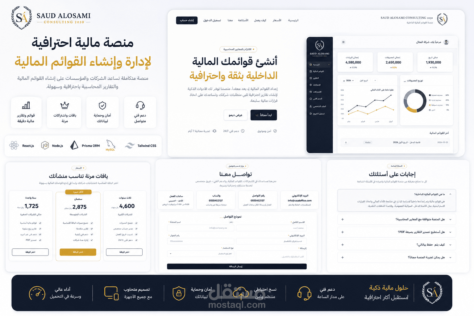 منصة SaaS لإدارة وإنشاء القوائم المالية للشركات | Financial Reporting Platform