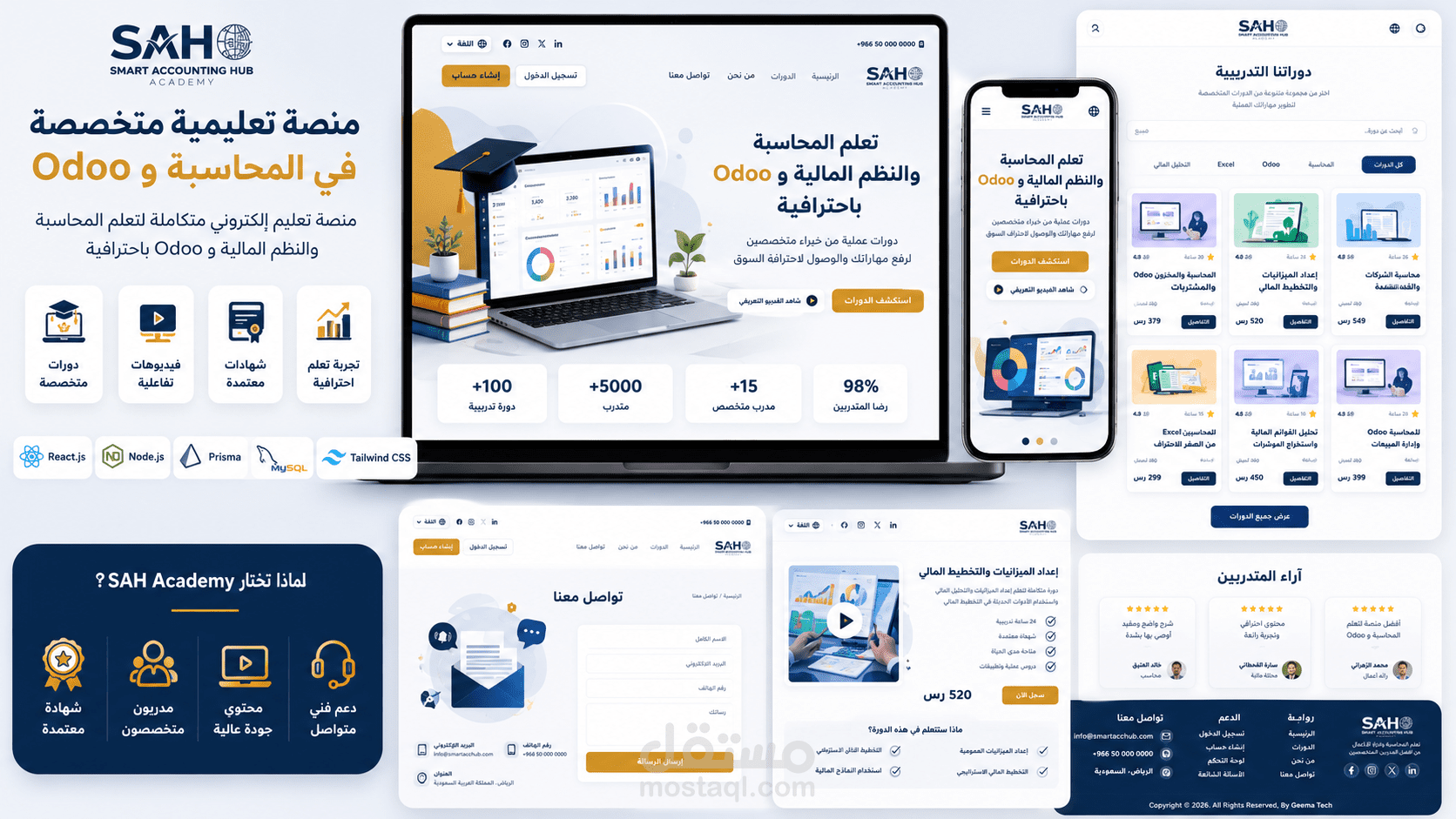 SAH Academy - منصة تعليمية للمحاسبة والأنظمة المالية