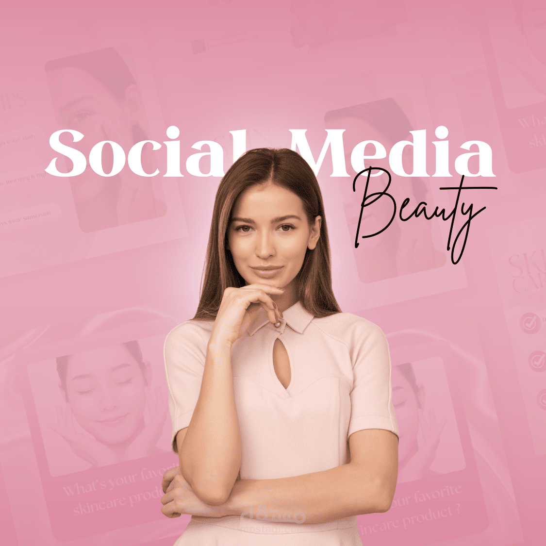 تصميم بوستات سوشيال ميديا – Beauty Content