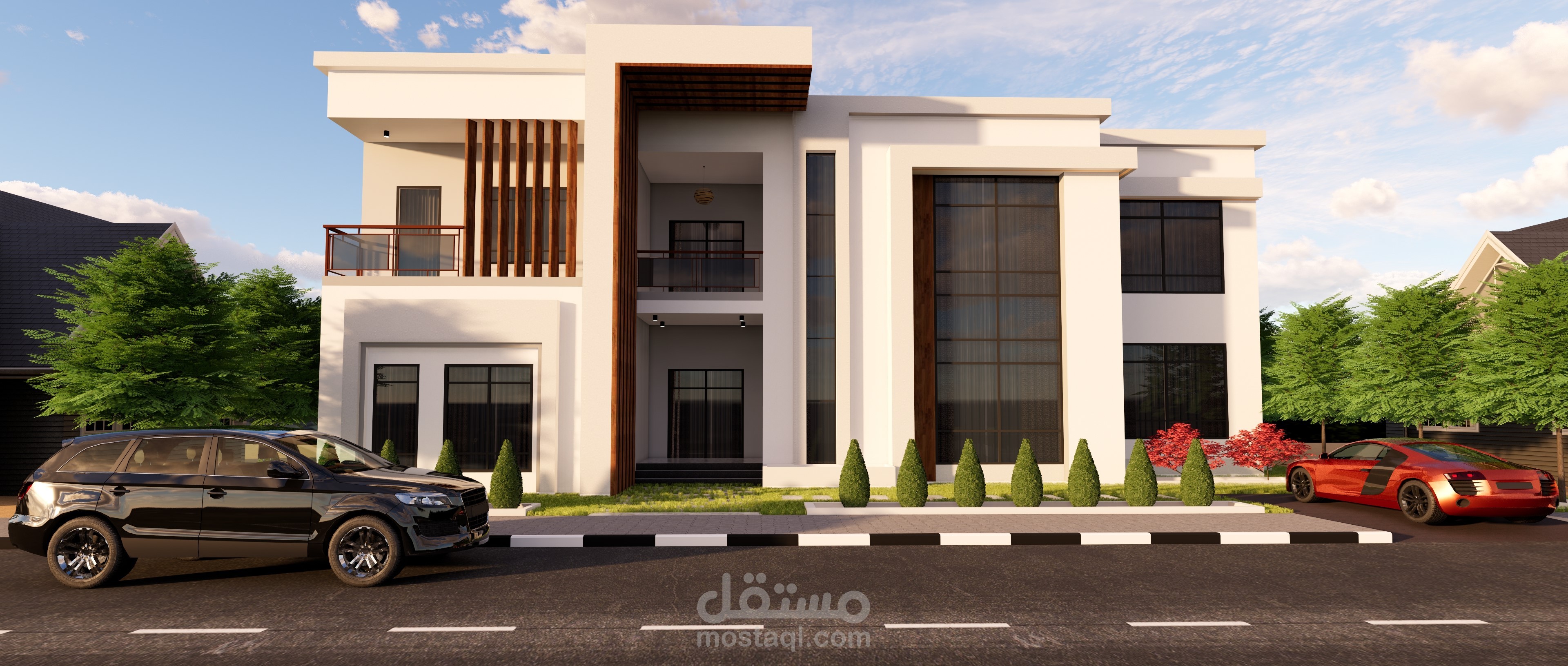 تصميم فيلا سكنية على الطراز المودرن في السعودية