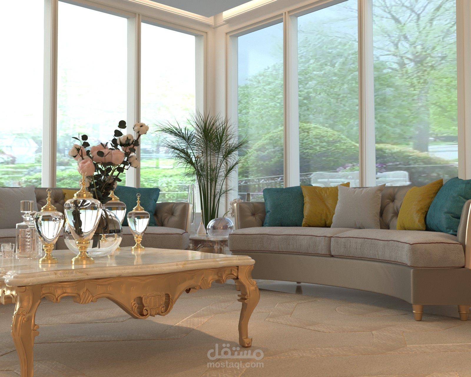 مجلس ضيوف بطابع نيو كلاسيك