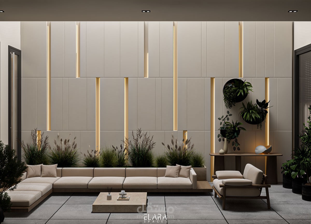 Neo classic style/ Master bed room and setting area