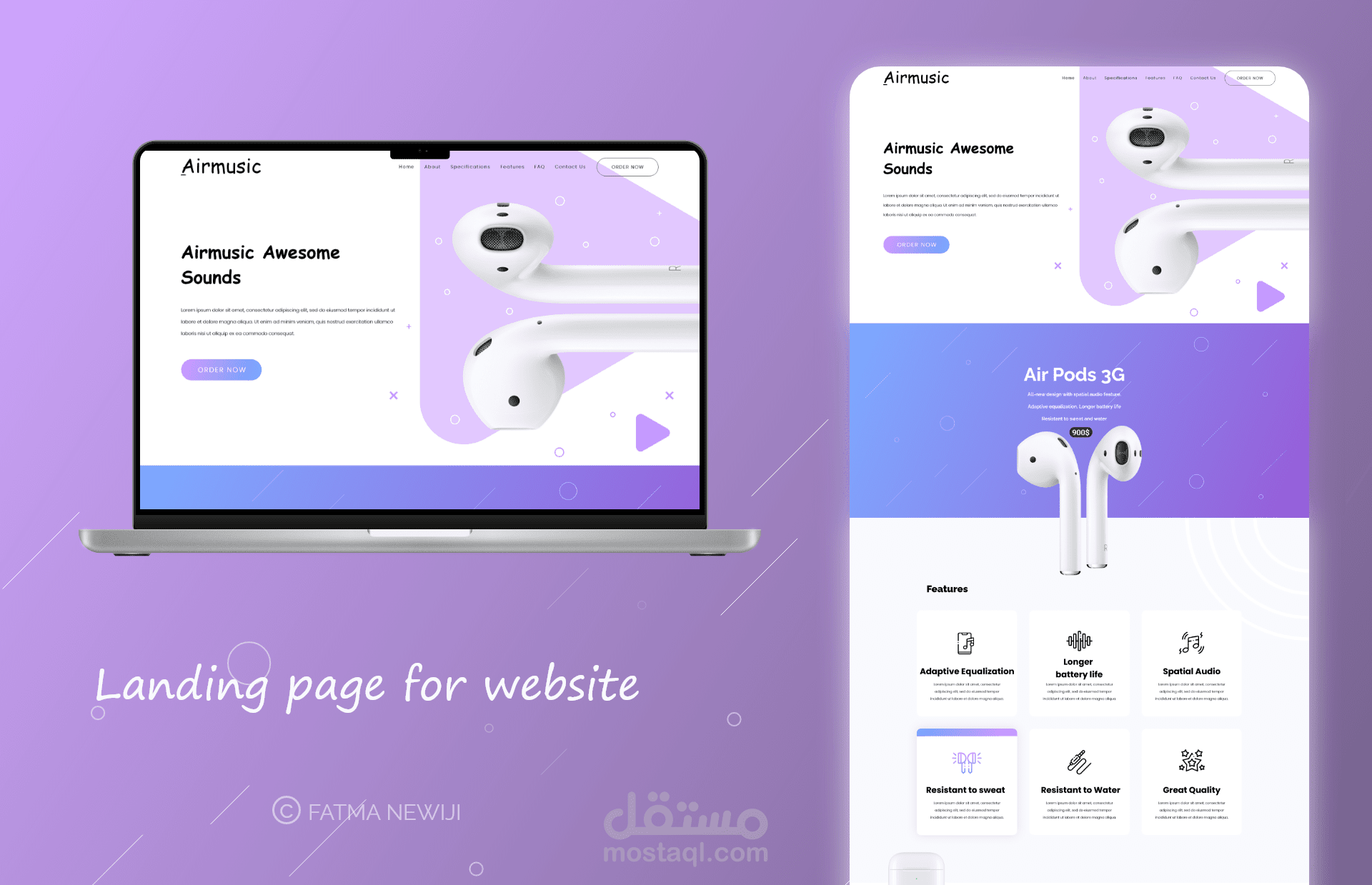 صفحة هبوط لموقع E-Commerce