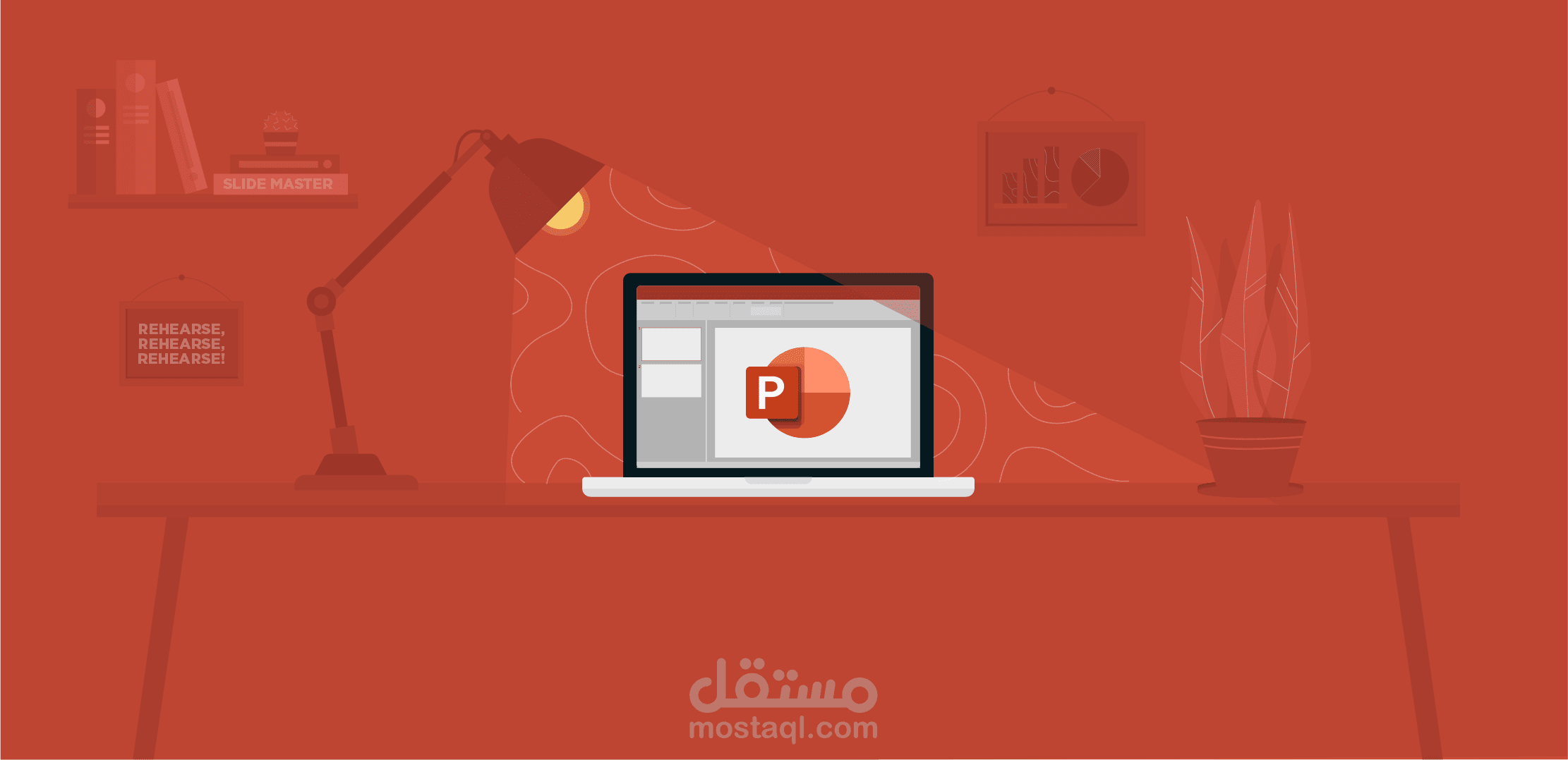 تصميم عرض باوربوينت احترافي باللغة العربية أو الإنجليزية.