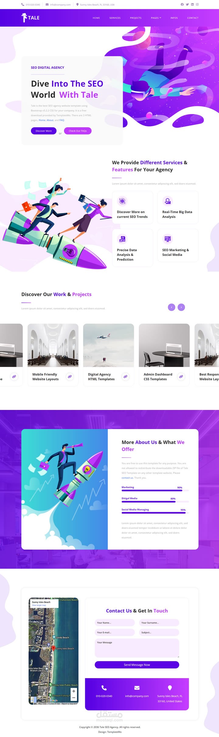 تصميم موقع الكتروني لوكالات تحسين محركات البحث (SEO) والشركات الرقمية