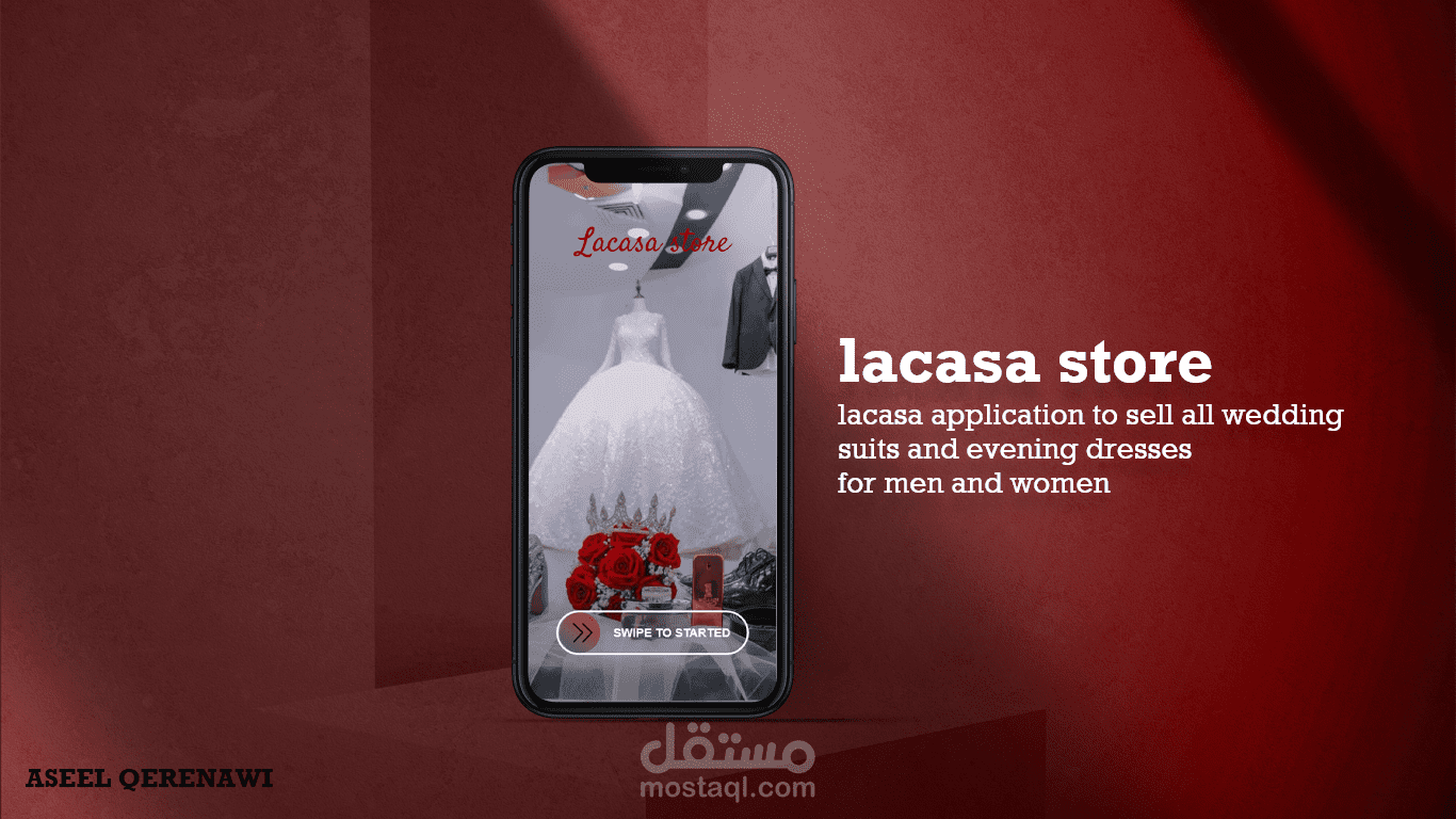 تصميم واجهات المستخدم لتطبيق Lacasa Store باستخدام Adobe XD.